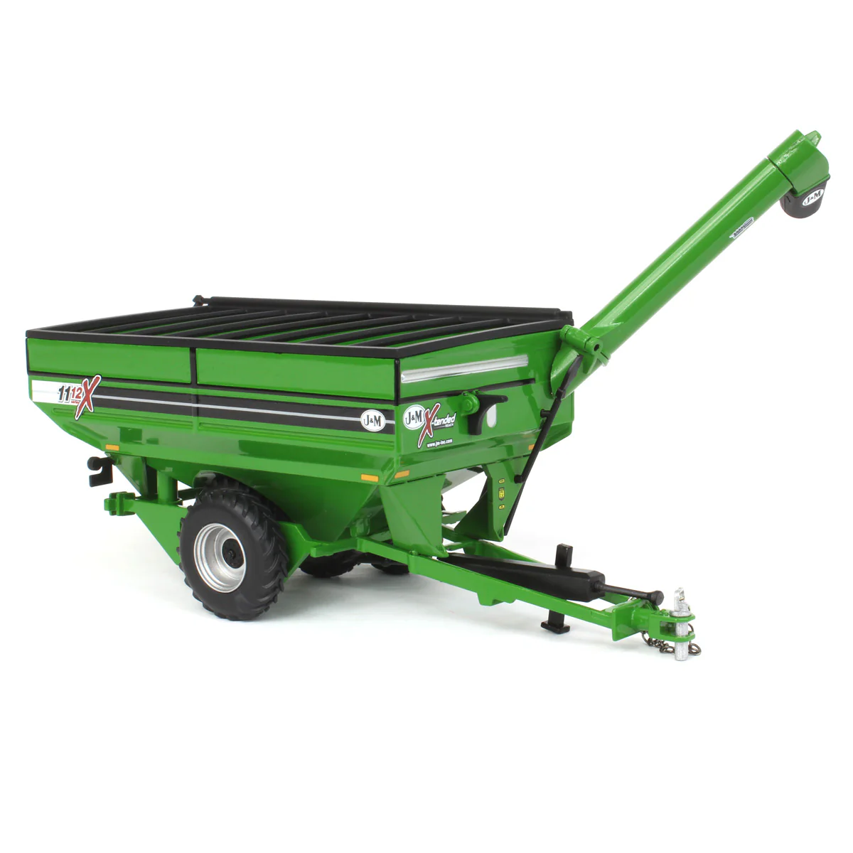 1/64 Green J&M 1112 X-Tended Reach Grain Cart with Tandem Walking Duals - Image 2