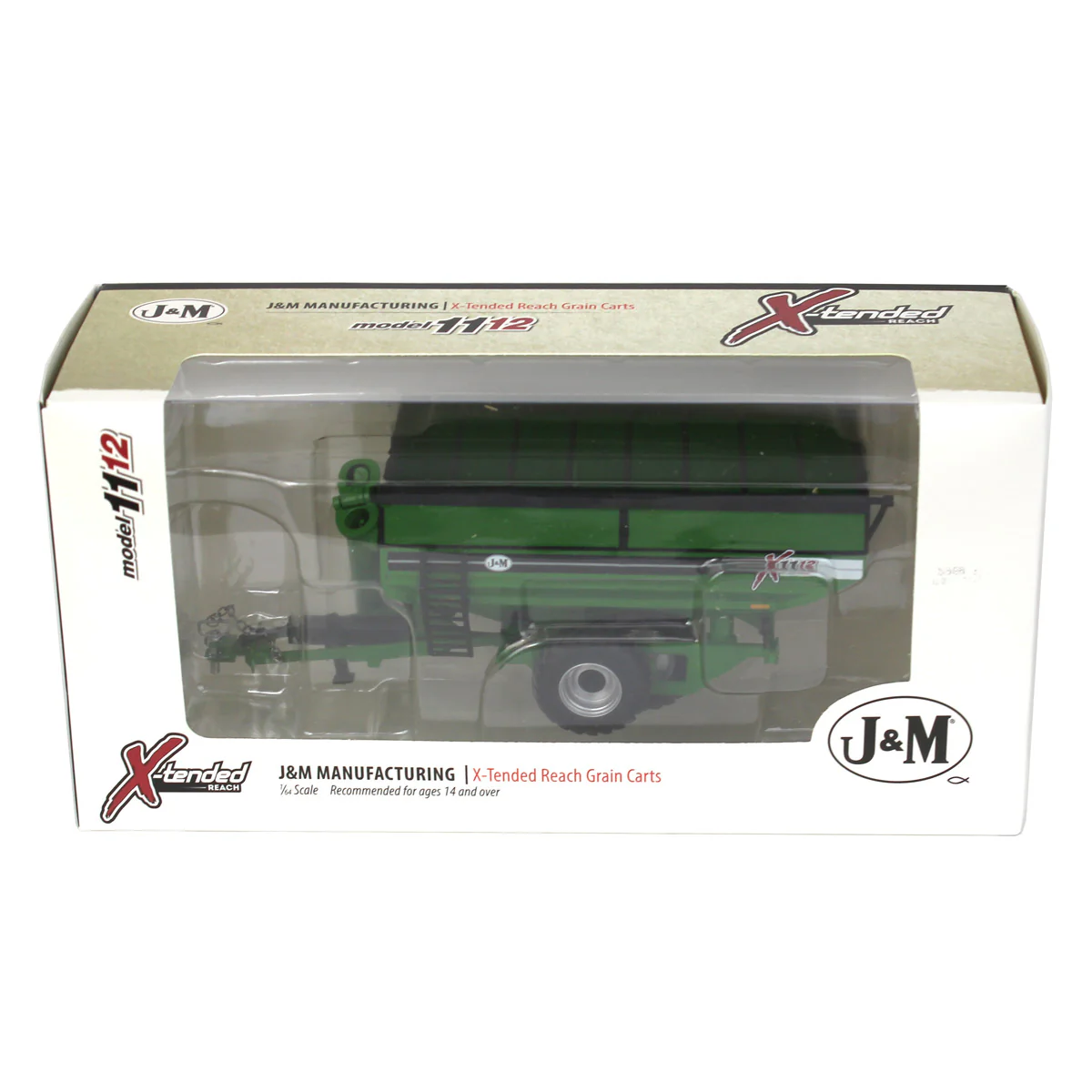 1/64 Green J&M 1112 X-Tended Reach Grain Cart with Tandem Walking Duals - Image 5