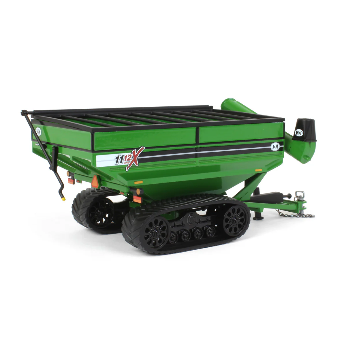 1/64 Green J&M 1112 X-Tended Reach Grain Cart with Tracks - Image 3
