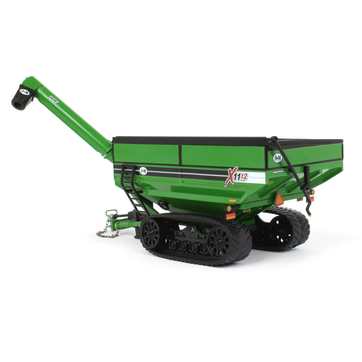 1/64 Green J&M 1112 X-Tended Reach Grain Cart with Tracks - Image 4