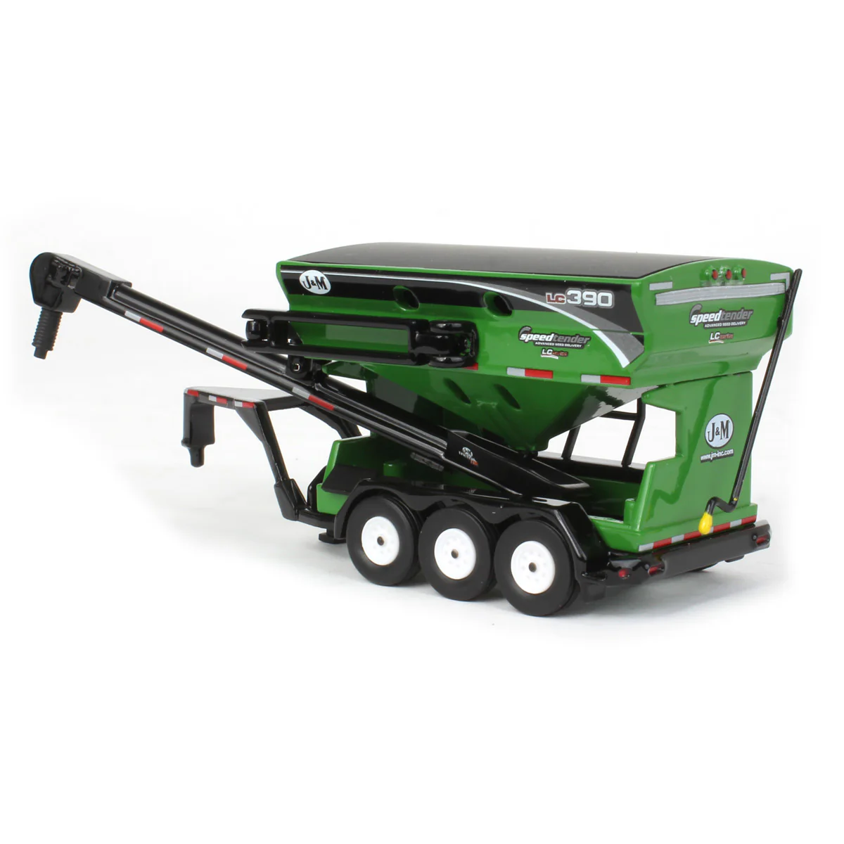 1/64 Green J&M LC390 Tri-axle Gooseneck Bulk Seed Tender by SpecCast - Image 4