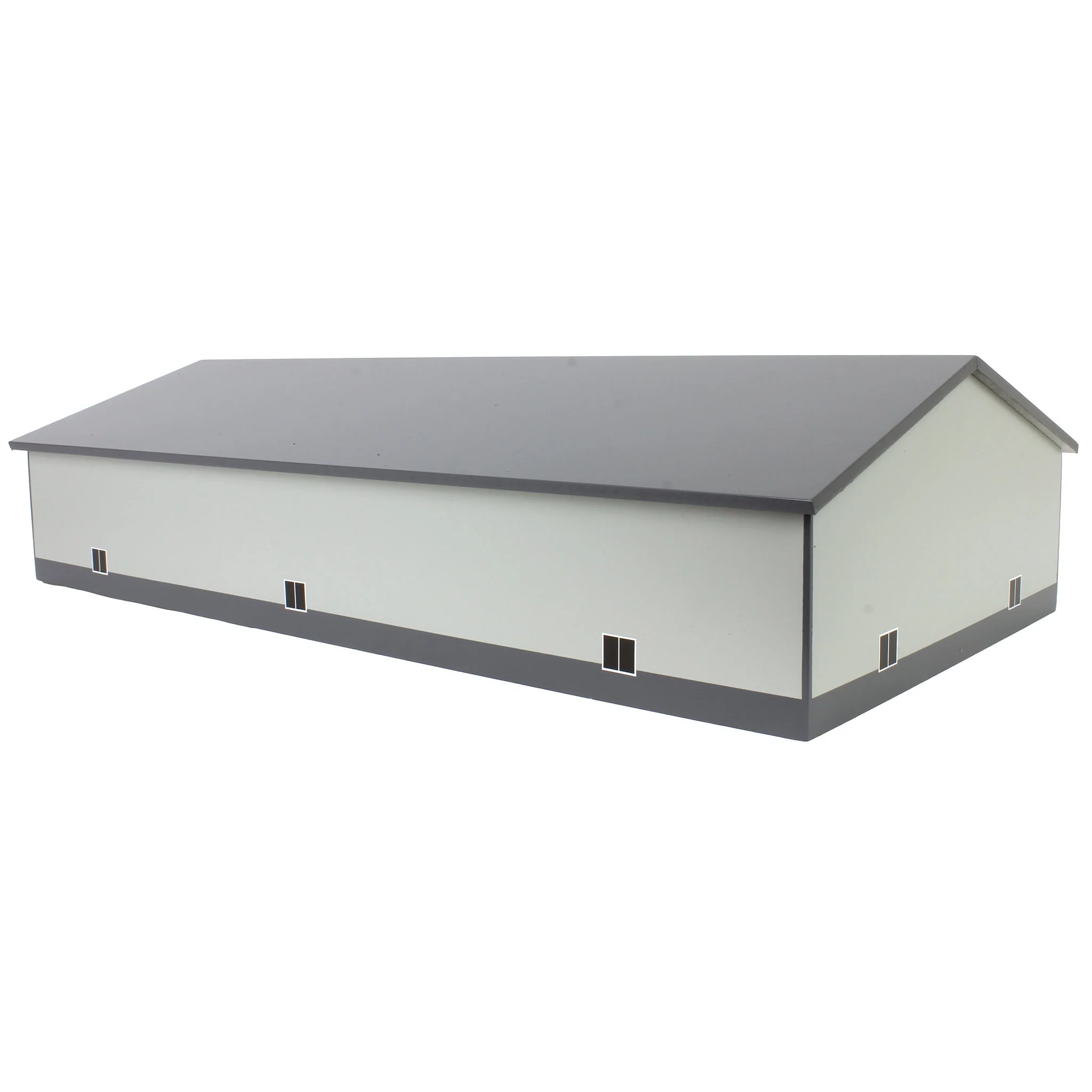 1/64 Dark & Light Gray 60ft x 120ft Wooden Implement Shed with Double Side Doors - Image 3