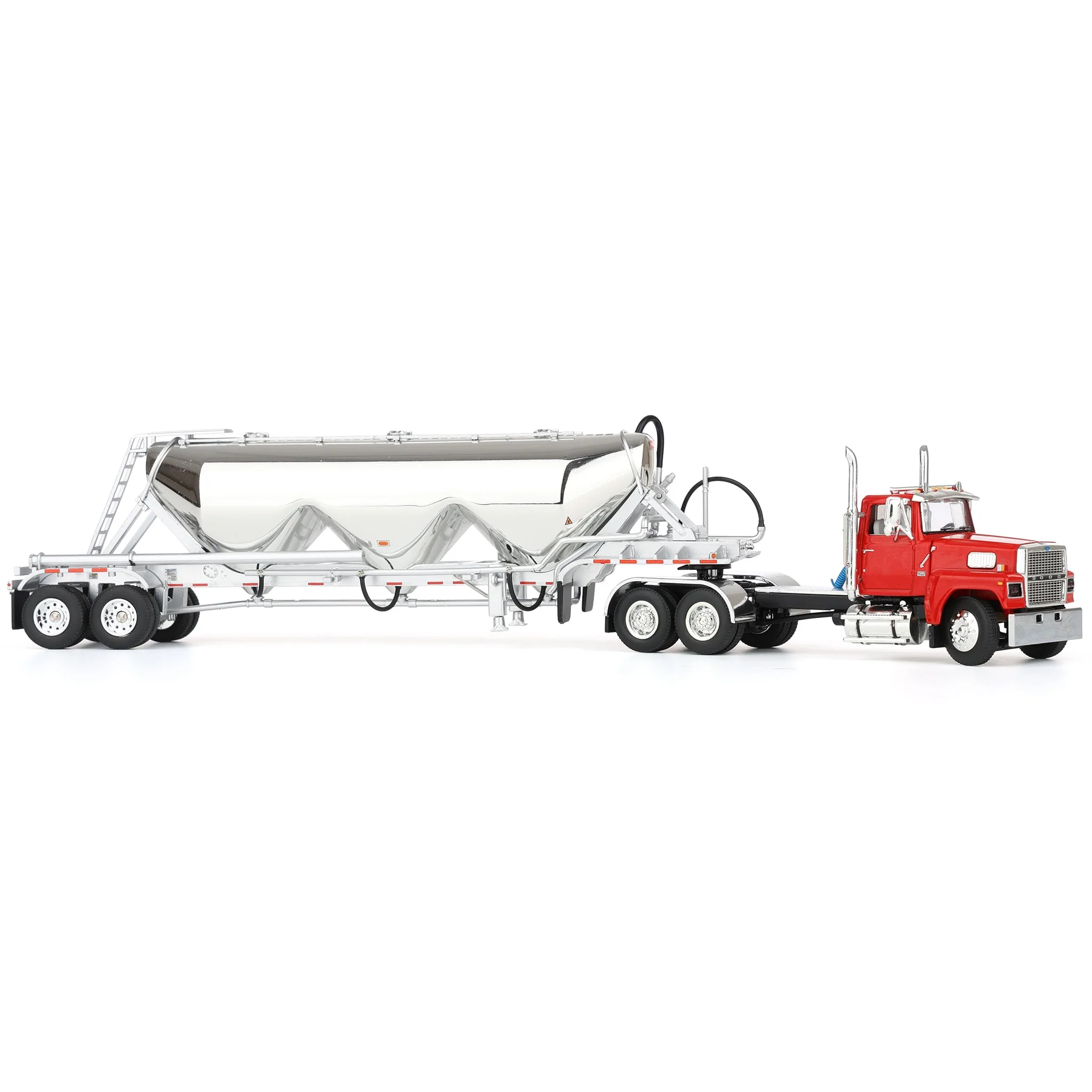 1/64 Heil Red Ford LTL 9000 Day Cab with Heil Pneumatic Tank Trailer, DCP by First Gear - Image 2