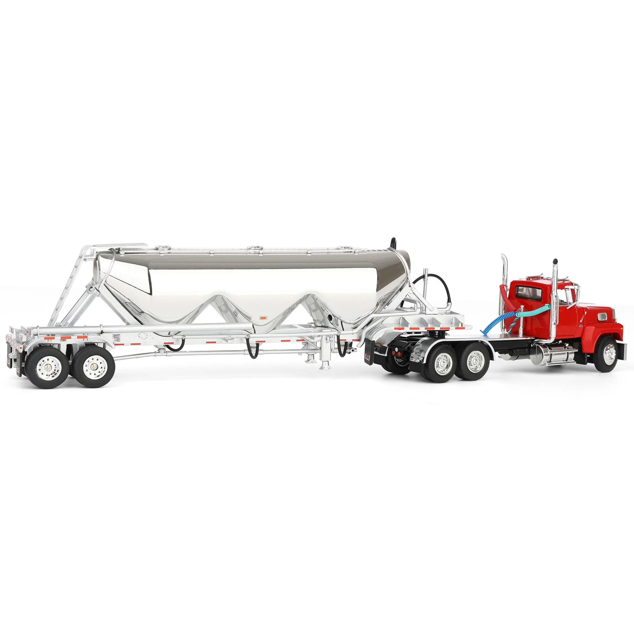 1/64 Heil Red Ford LTL 9000 Day Cab with Heil Pneumatic Tank Trailer, DCP by First Gear - Image 3