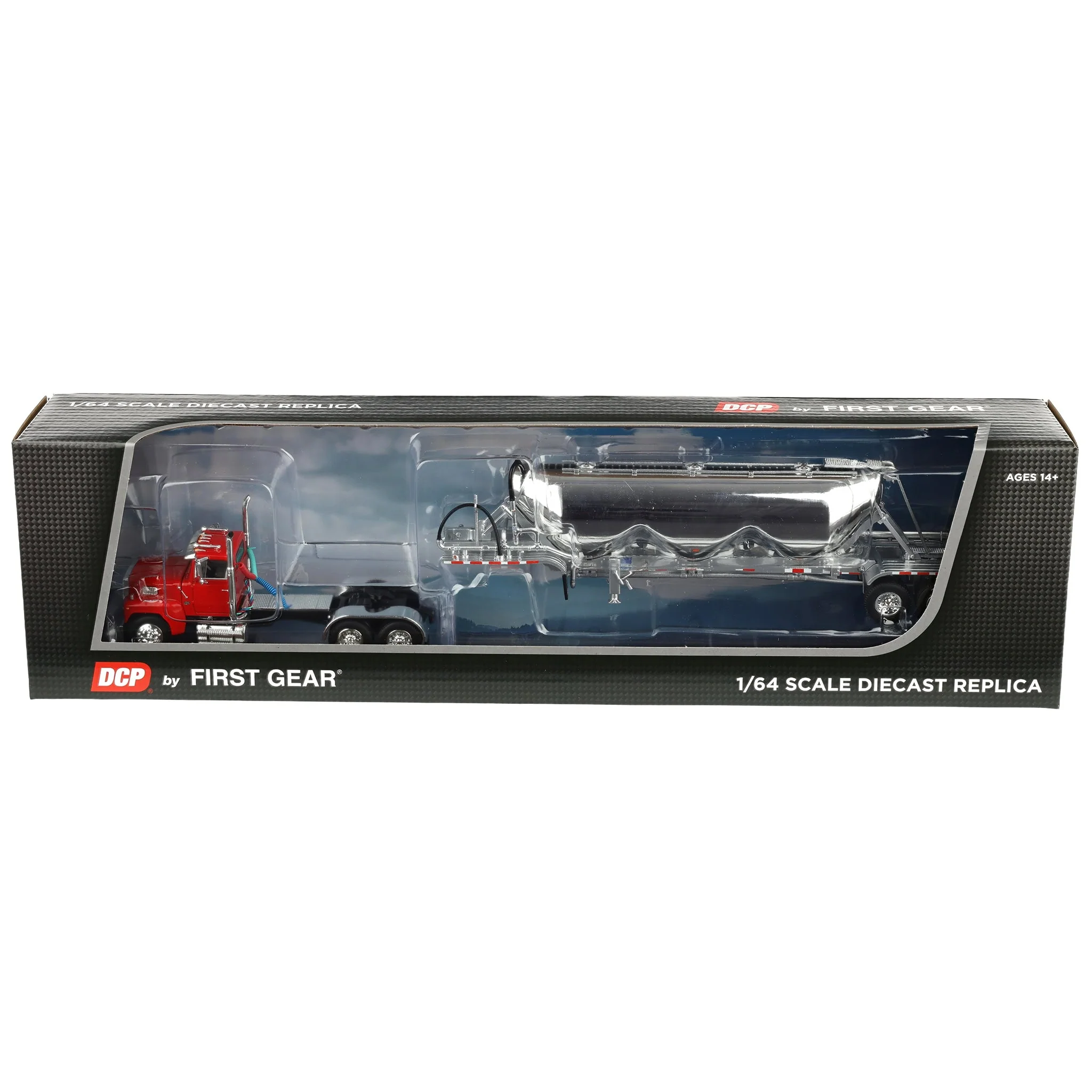 1/64 Heil Red Ford LTL 9000 Day Cab with Heil Pneumatic Tank Trailer, DCP by First Gear - Image 6