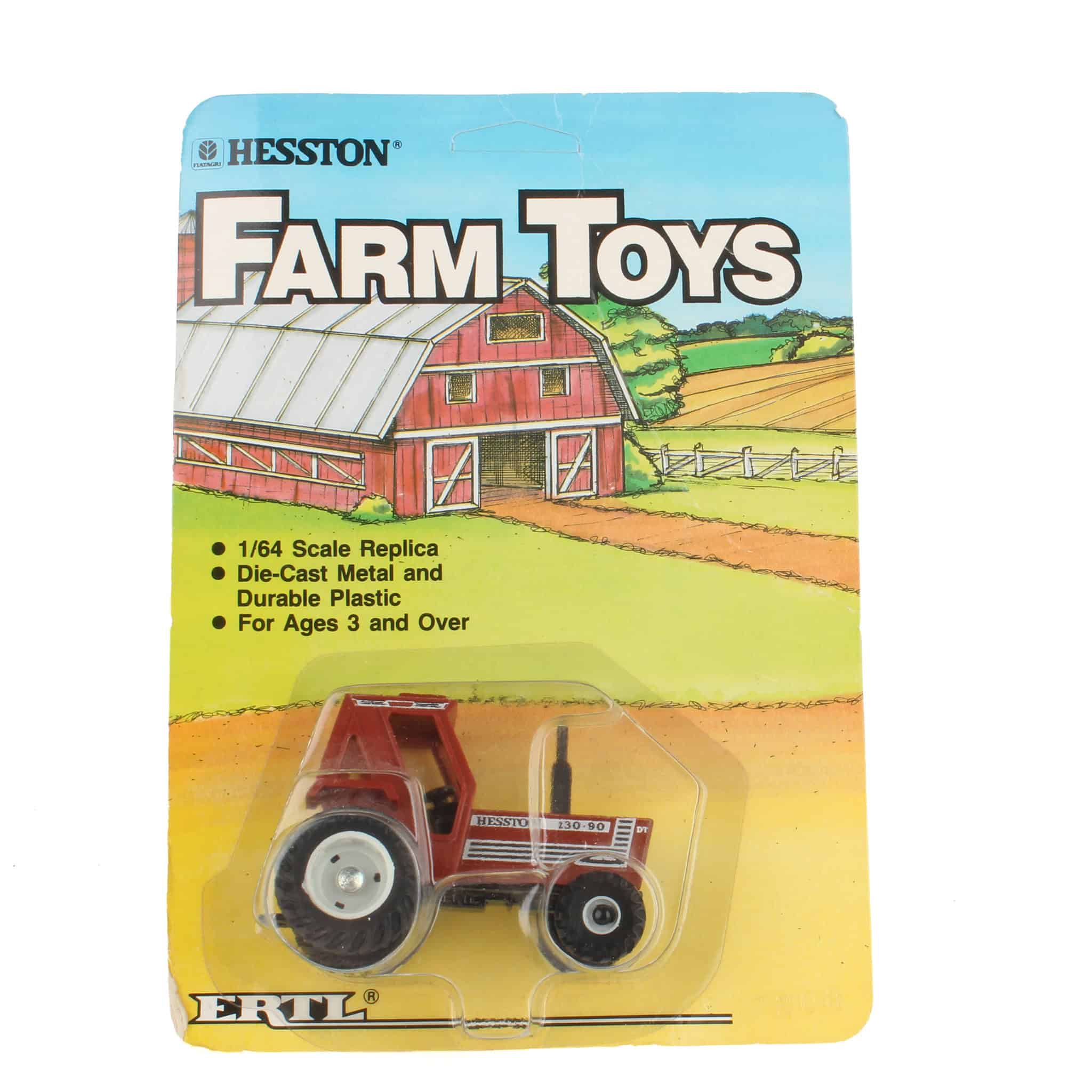 1/64 Hesston 130-90 Tractor with Cab, MFD, & Real Rubber Tires by ERTL