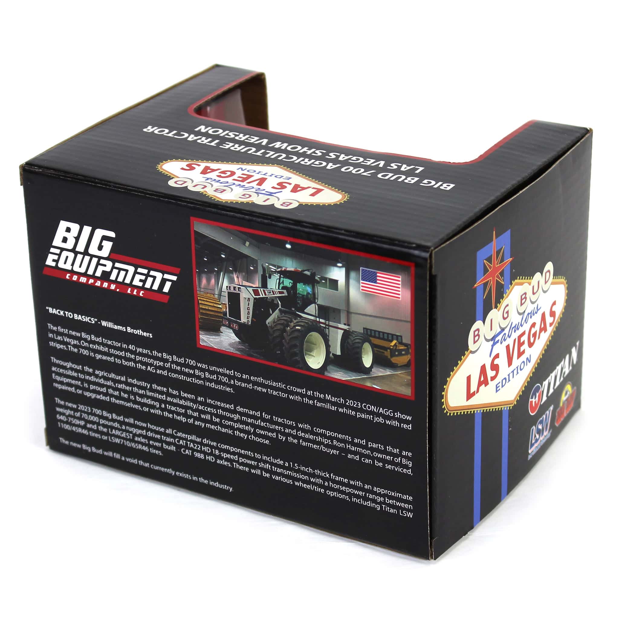Las Vegas AG Black Version ~ 1/64 Big Bud 700 Tractor with Titan Goodyear LSW Dual Tires by First Gear - Image 8