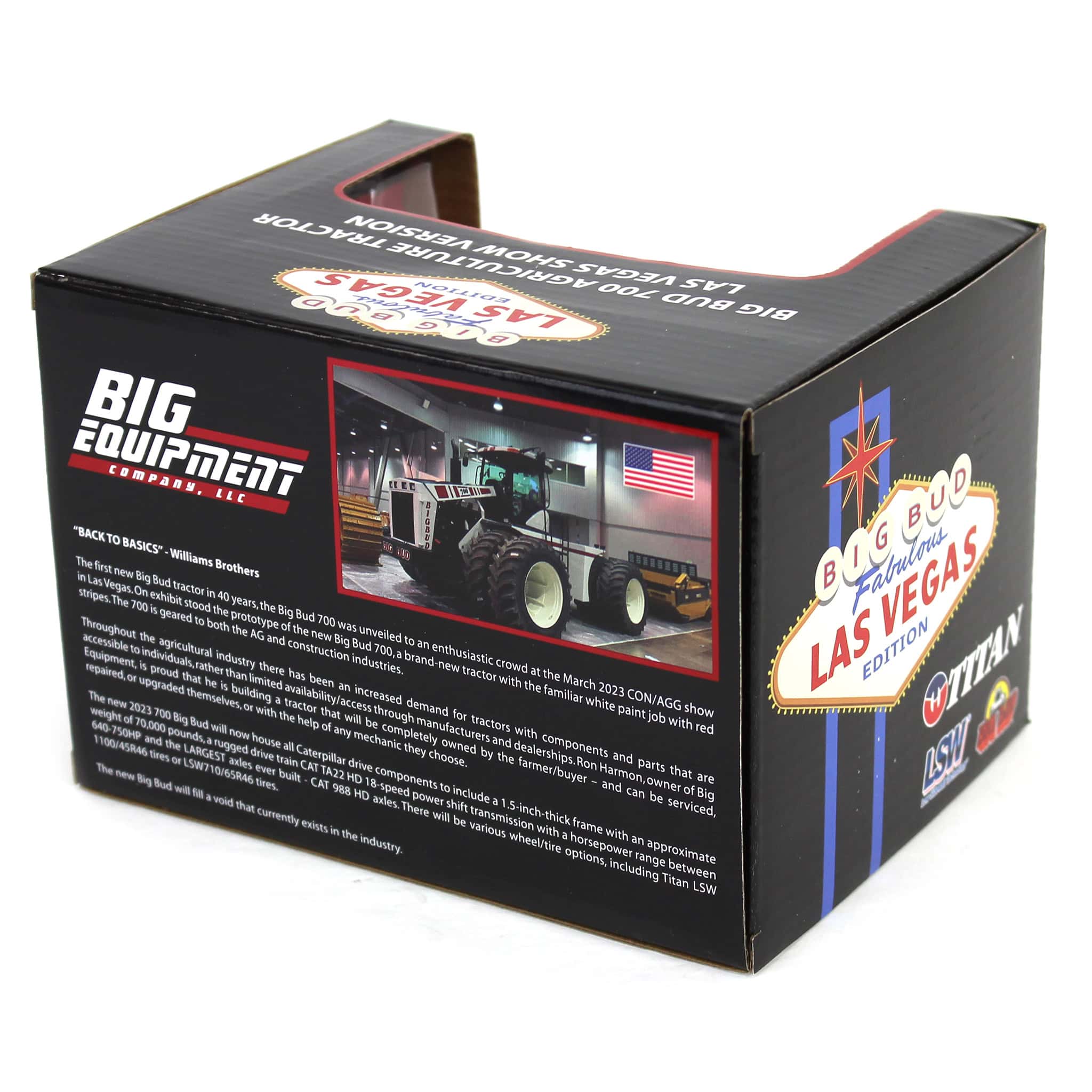Las Vegas White AG Version ~ 1/64 Big Bud 700 Tractor with Titan Goodyear LSW Tires - Image 8