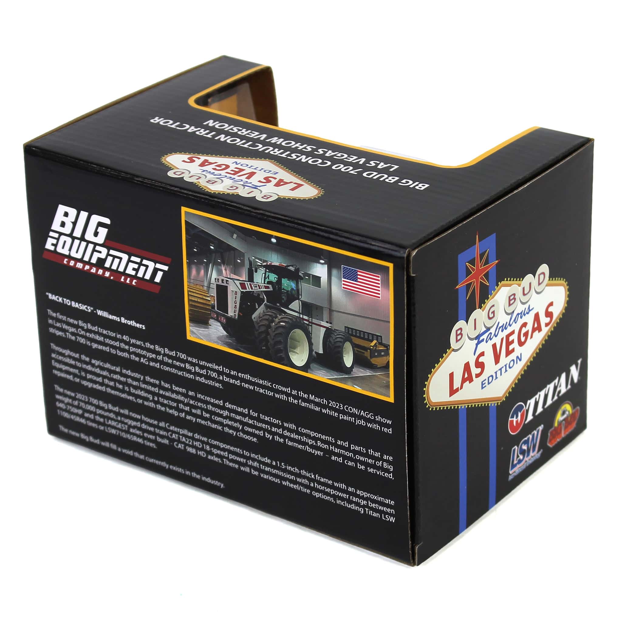 Las Vegas White CE Version ~ 1/64 Big Bud 700 Tractor with Titan Goodyear LSW Tires - Image 8