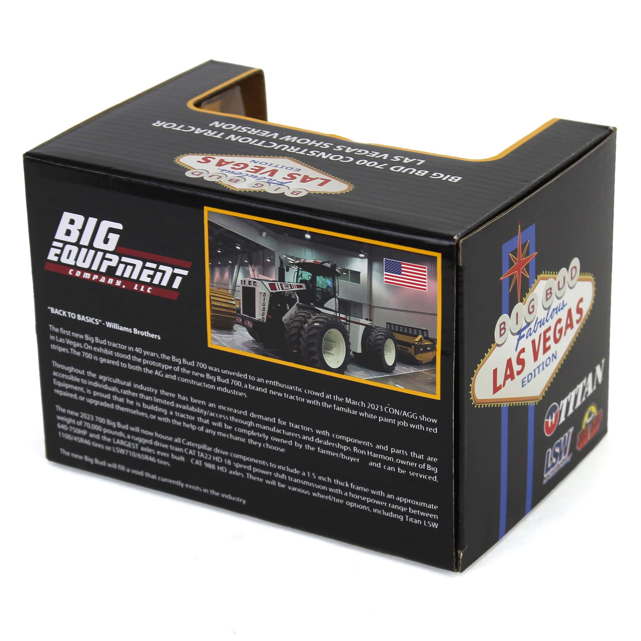 Las Vegas Yellow CE Construction Version ~ 1/64 Big Bud 700 Tractor with Titan Goodyear LSW Tires by First Gear - Image 8