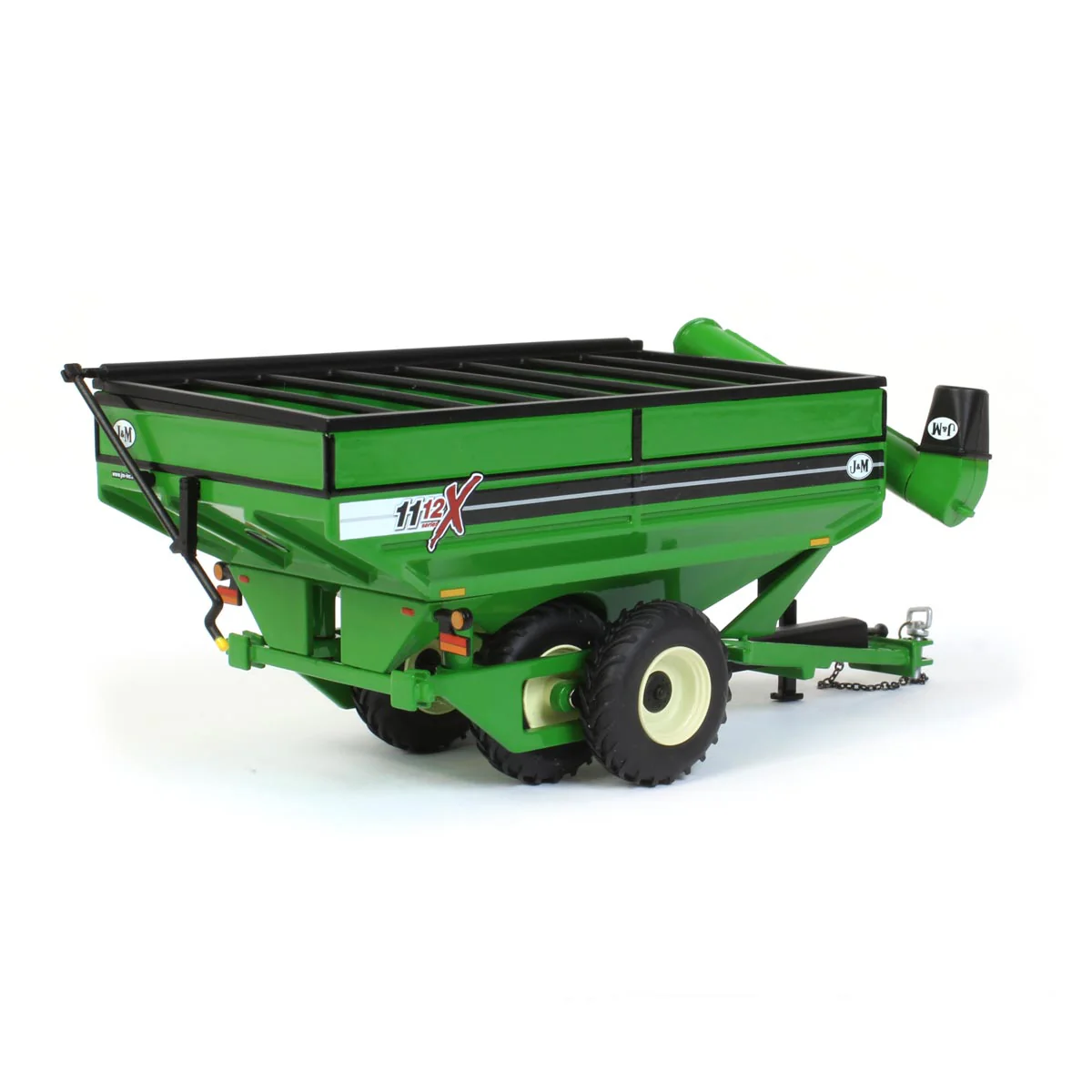 1/64 Green J&M X1112 Grain Cart with Walking Tandem Duals by SpecCast - Image 3