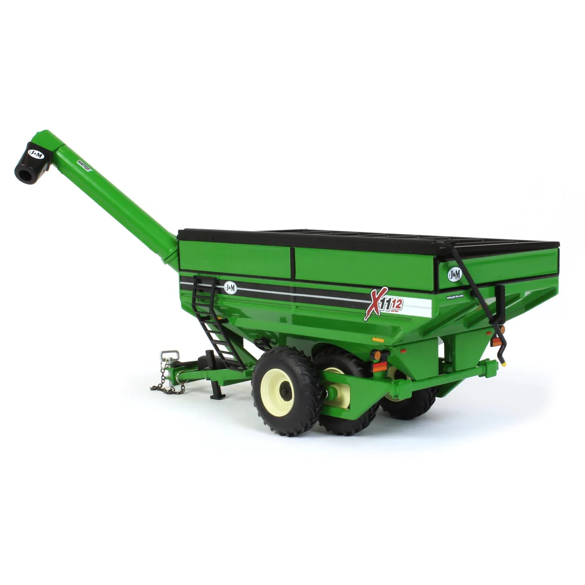 1/64 Green J&M X1112 Grain Cart with Walking Tandem Duals by SpecCast - Image 4