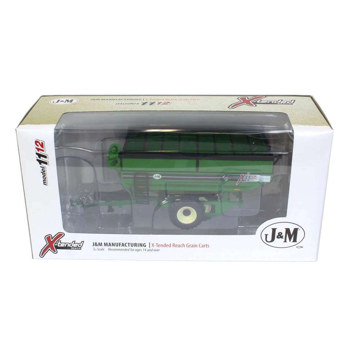 1/64 Green J&M X1112 Grain Cart with Walking Tandem Duals by SpecCast - Image 6