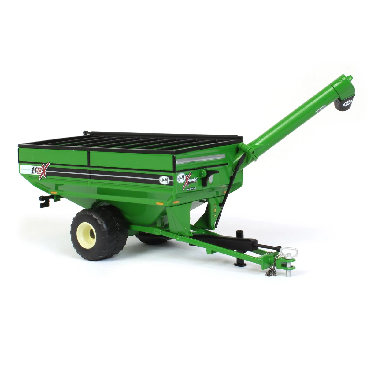 1/64 High Detail J&M X1112 Green Grain Cart with Large Singles - Image 7
