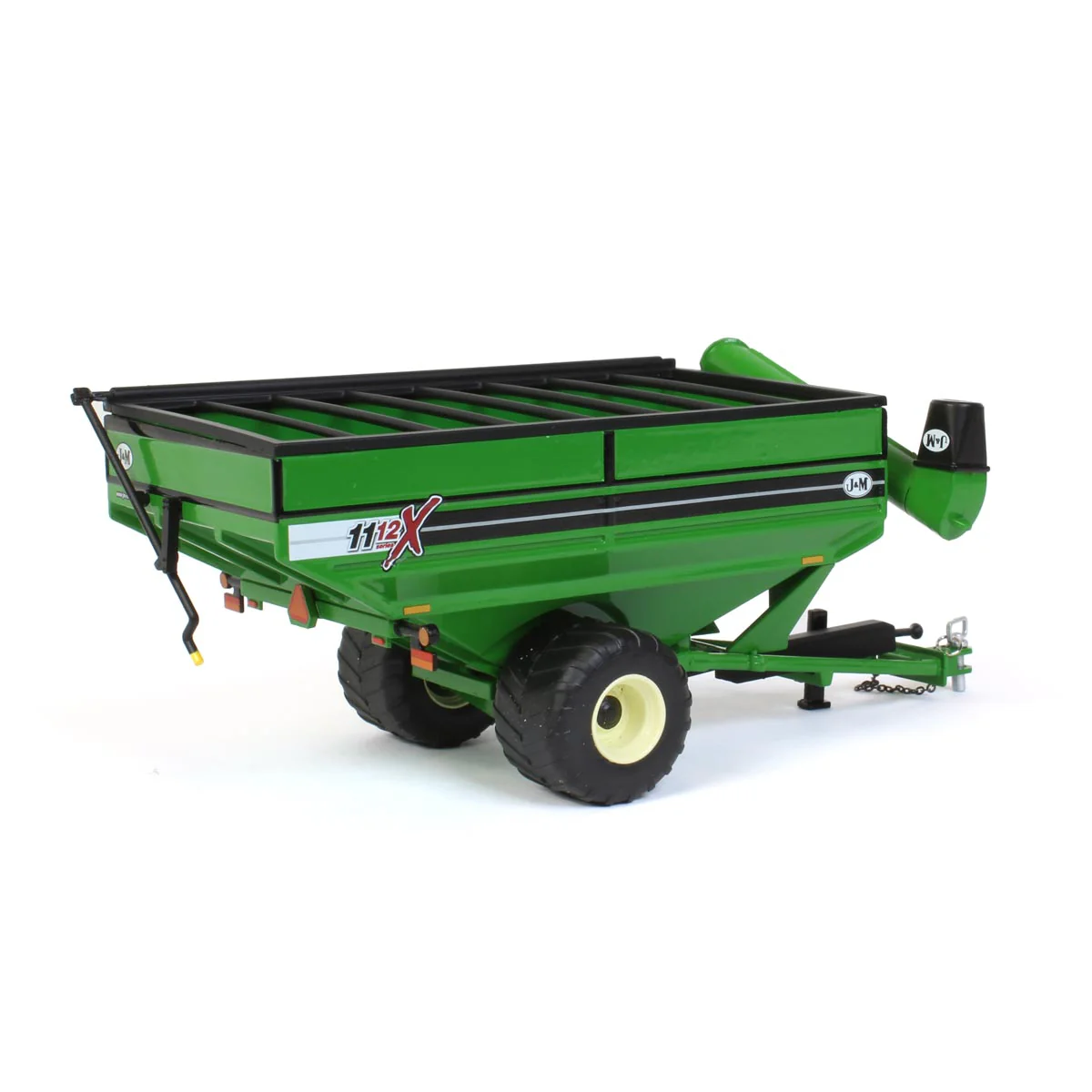 1/64 High Detail J&M X1112 Green Grain Cart with Large Singles - Image 8