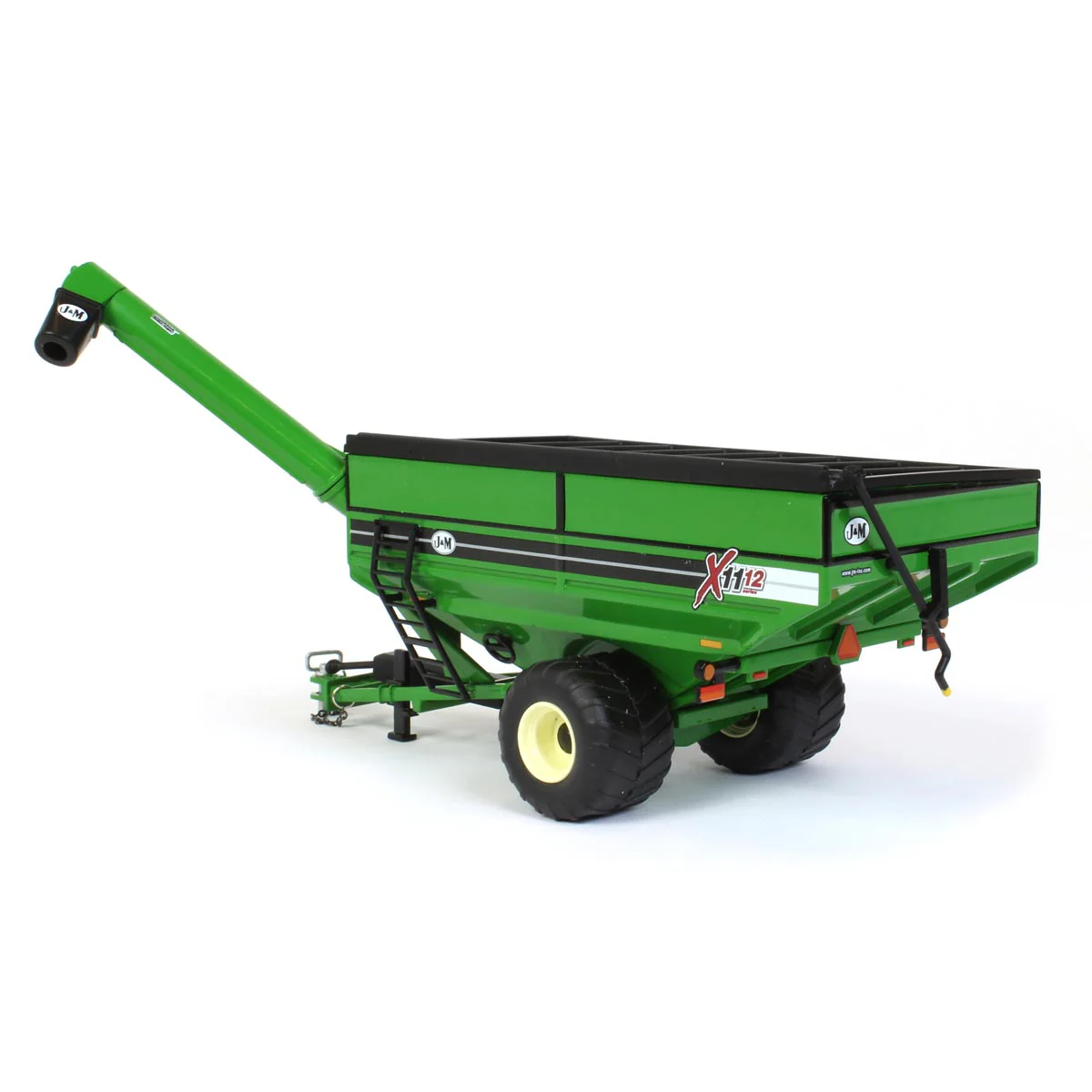 1/64 High Detail J&M X1112 Green Grain Cart with Large Singles - Image 9