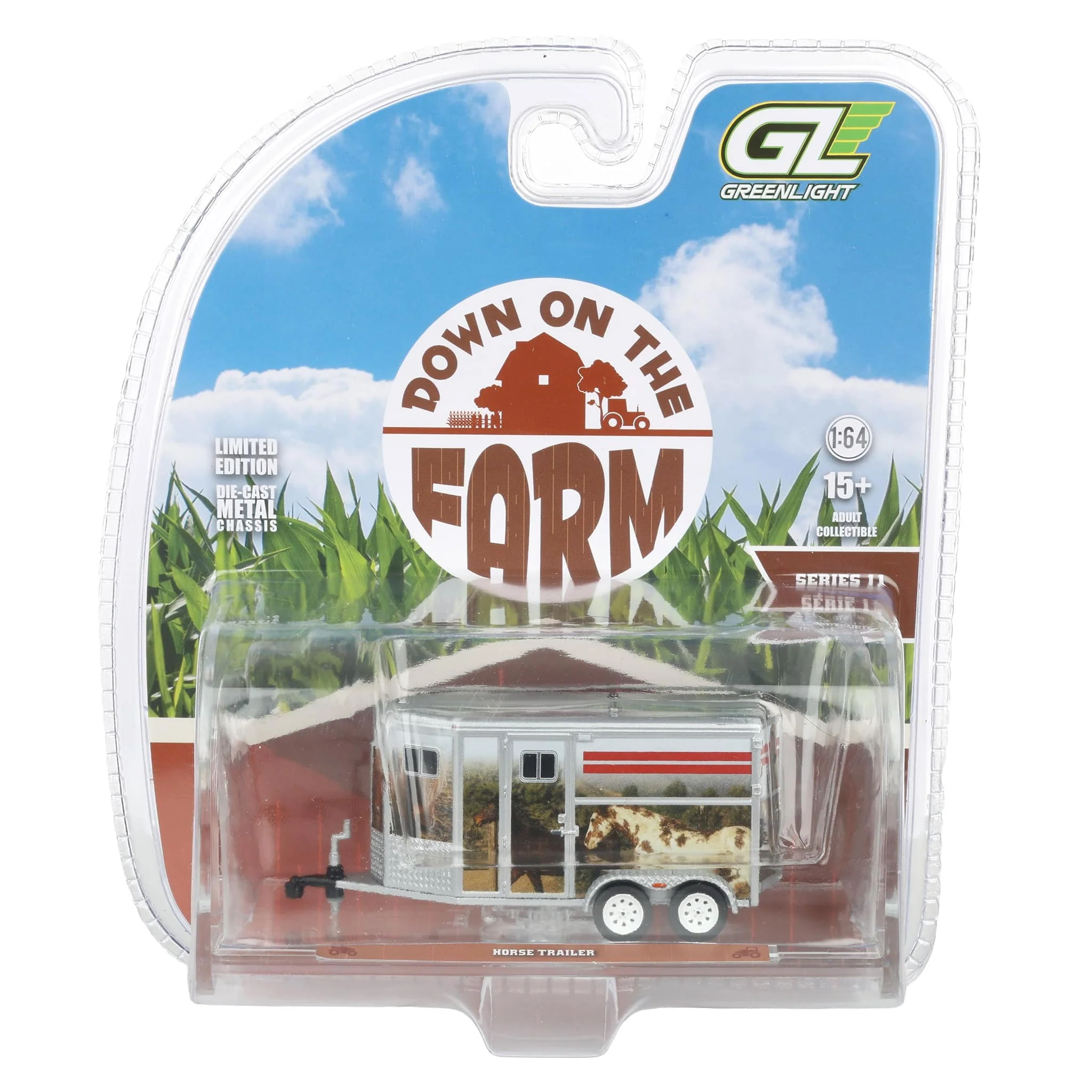 1/64 Horse Trailer with Custom Horse Wrap, Down on the Farm Series 11 - Image 7