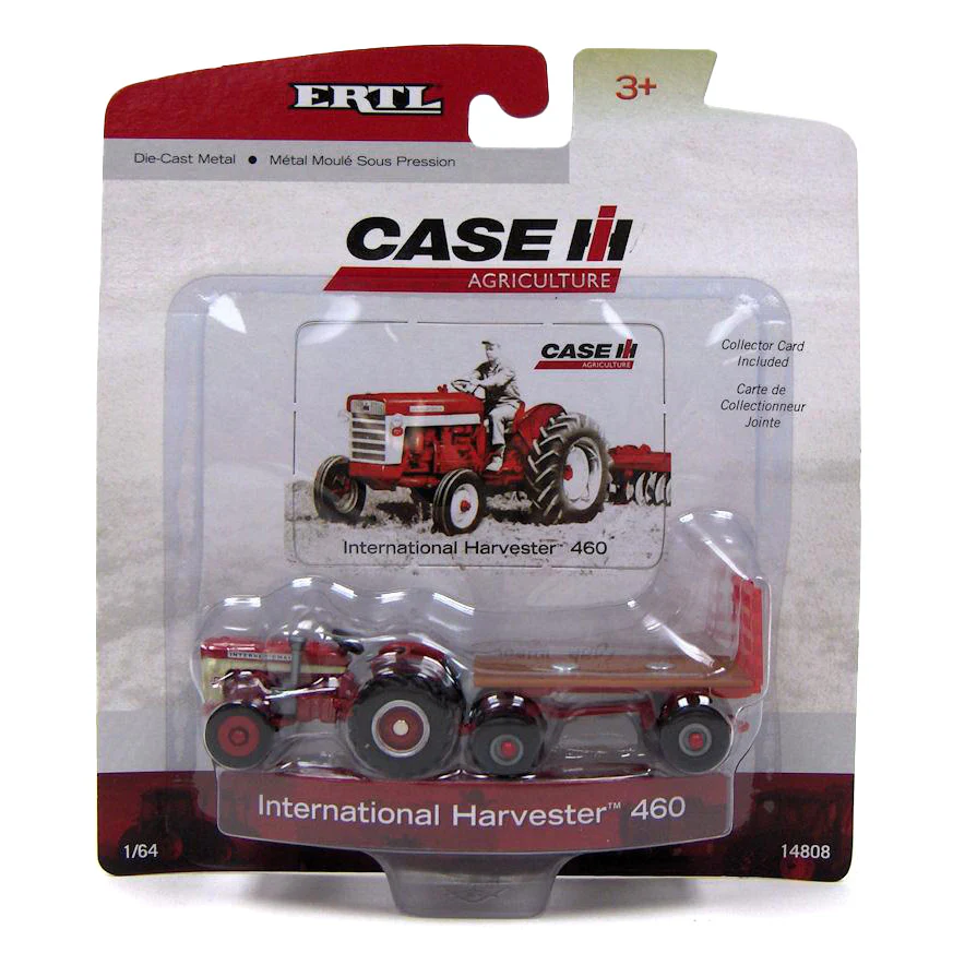 1/64 IH 460 Utility Tractor with Hay Wagon 2-Piece Set by ERTL