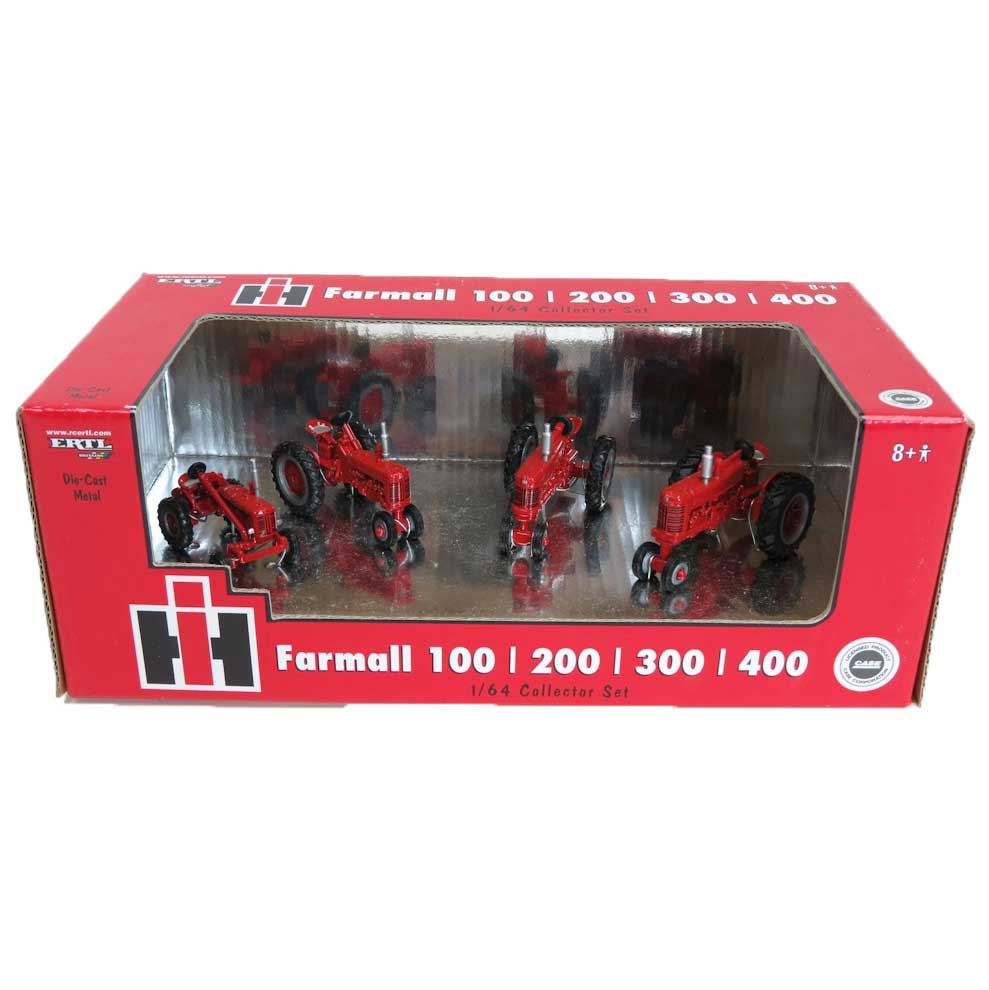 1/64 IH Farmall 100, 200, 300 & 400 4 Piece 50th Anniversary Collector Set by ERTL