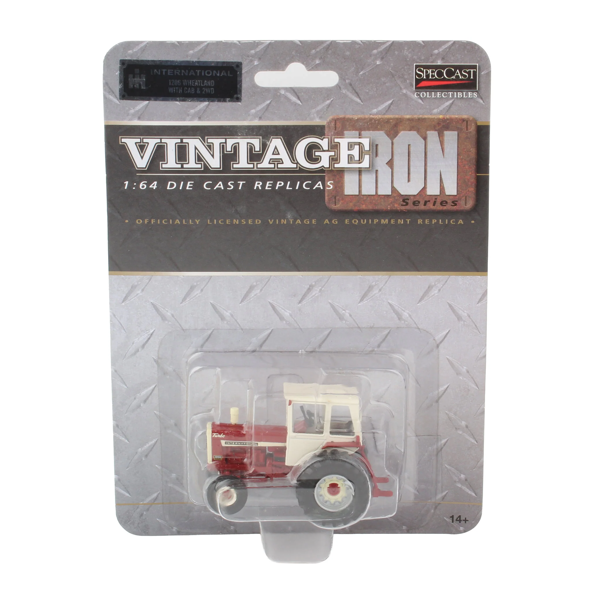 1/64 International 1206 Wheatland 2WD Tractor with Cab, SpecCast Vintage Iron Series - Image 2