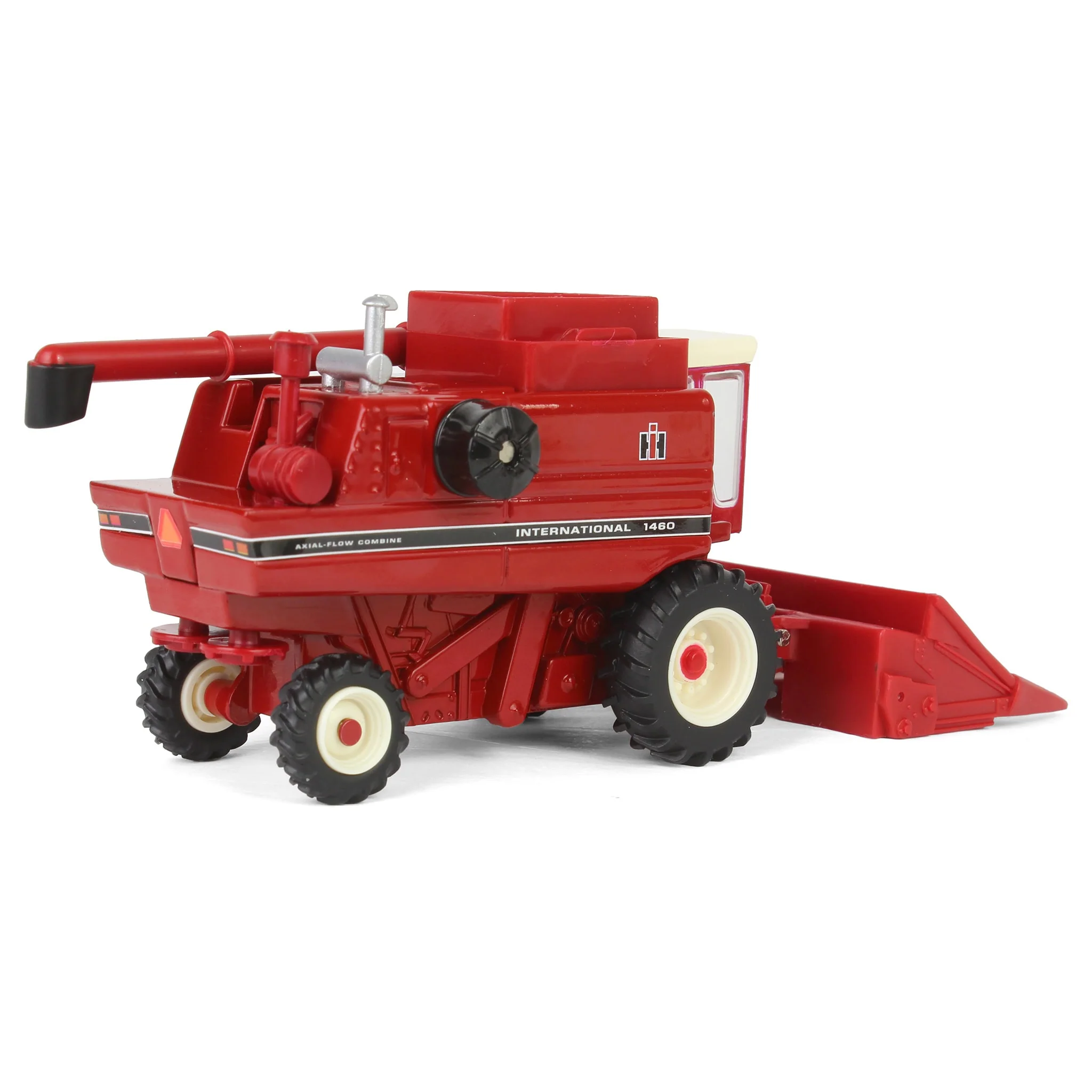 1/64 International 1460 Combine with Rear Wheel Assist, Corn Head & Grain Head by ERTL - Image 3