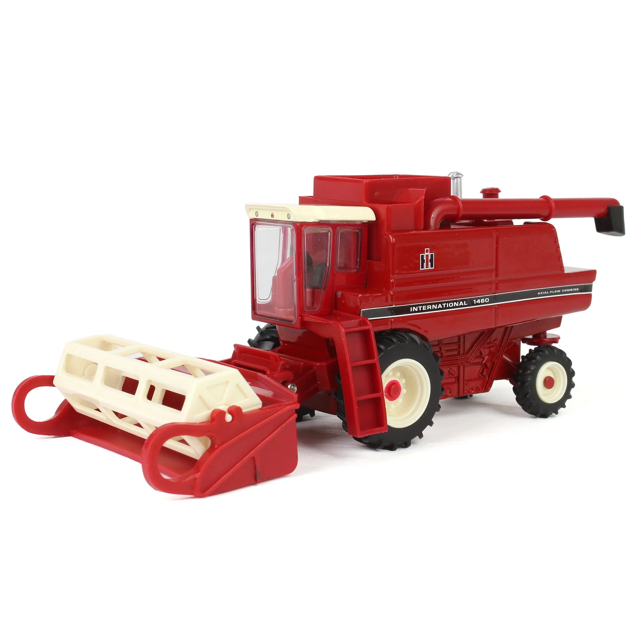 1/64 International 1460 Combine with Rear Wheel Assist, Corn Head & Grain Head by ERTL - Image 5