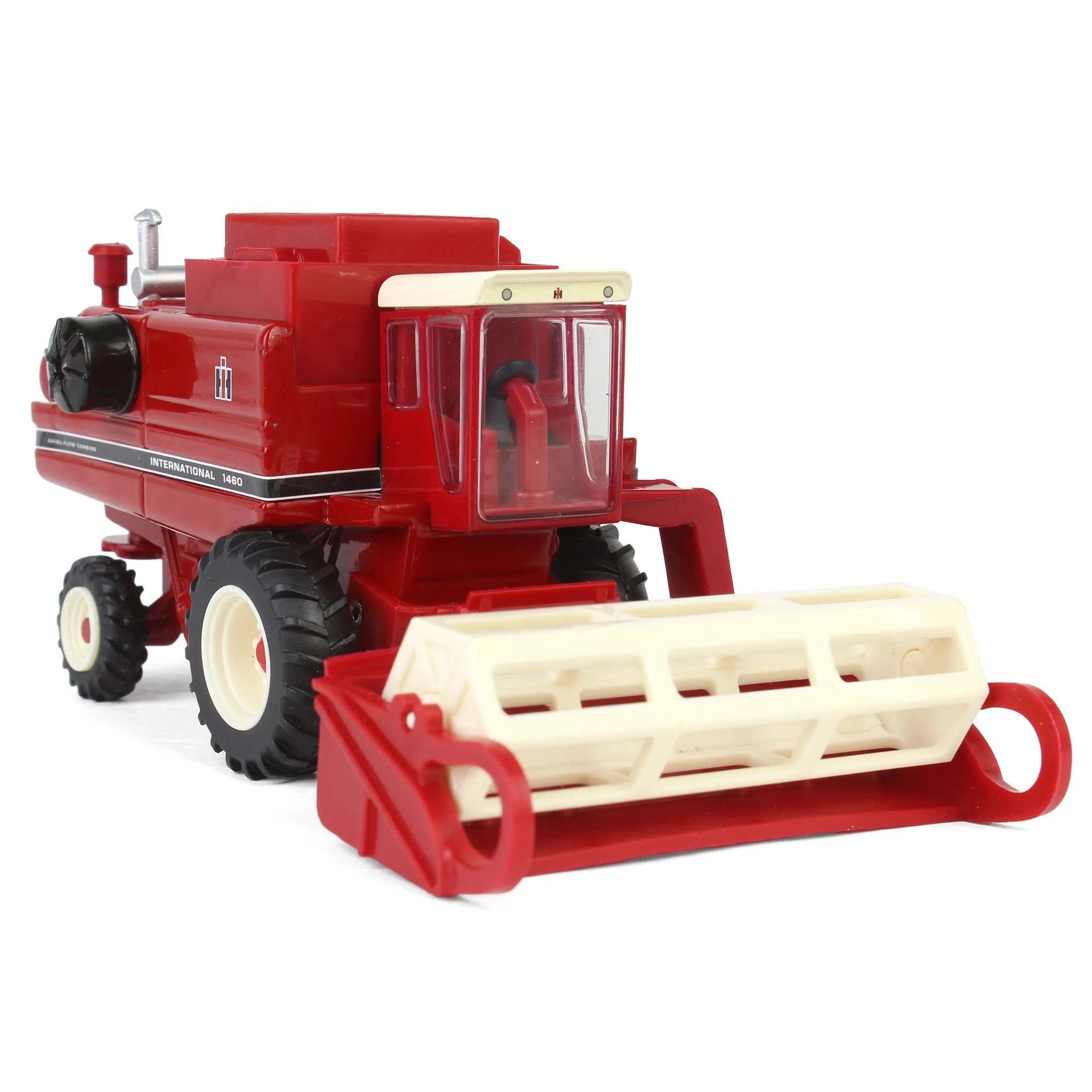 1/64 International 1460 Combine with Rear Wheel Assist, Corn Head & Grain Head by ERTL - Image 6