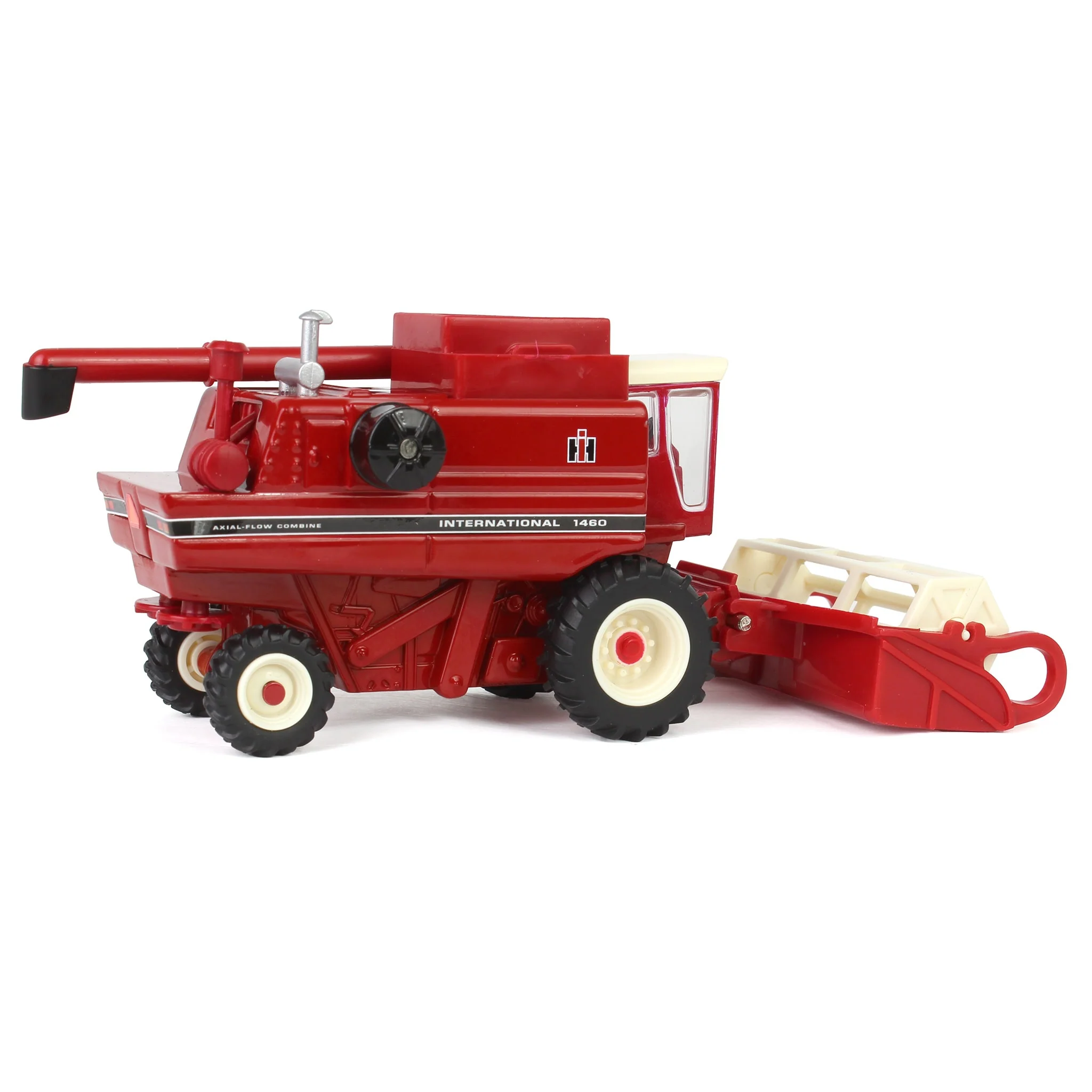 1/64 International 1460 Combine with Rear Wheel Assist, Corn Head & Grain Head by ERTL - Image 7