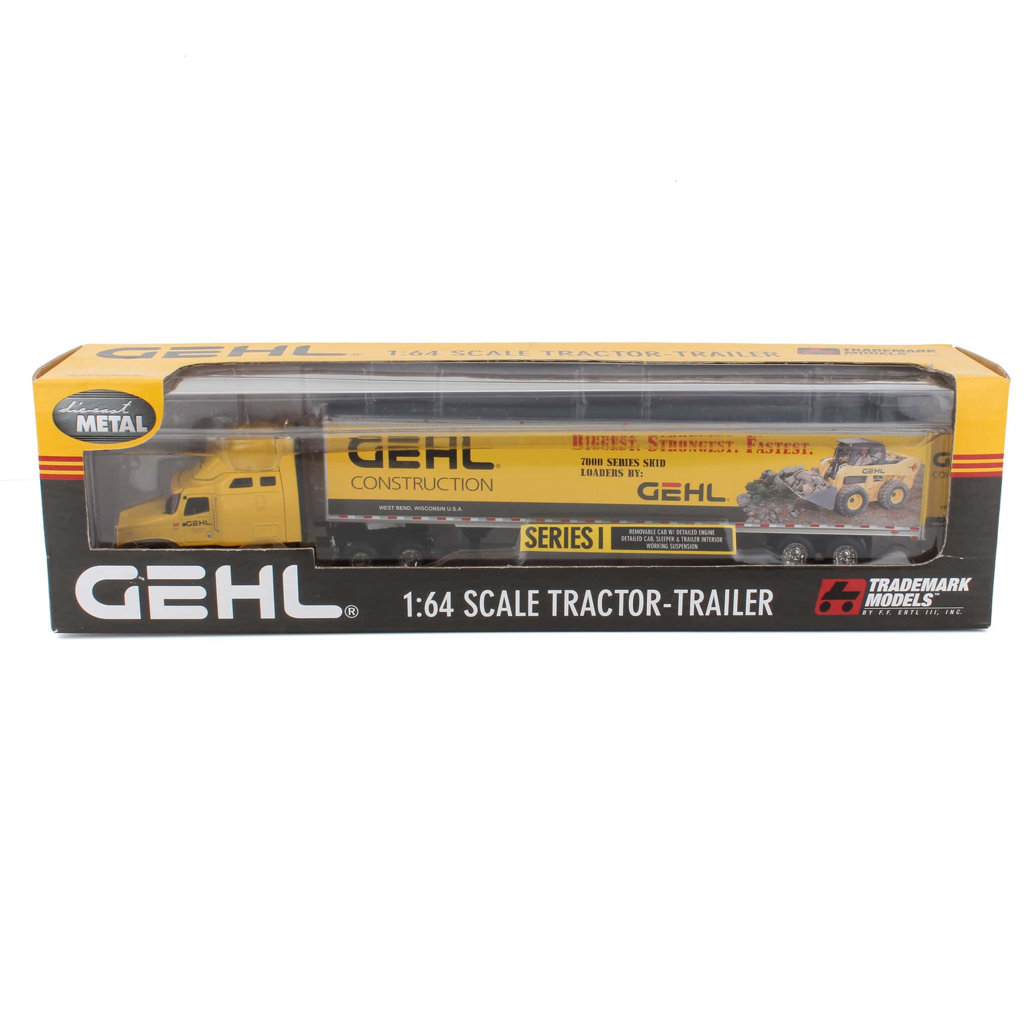 1/64 International 9200I Semi with GEHL Construction 7000 Series Skid Loaders by DCP Series 1