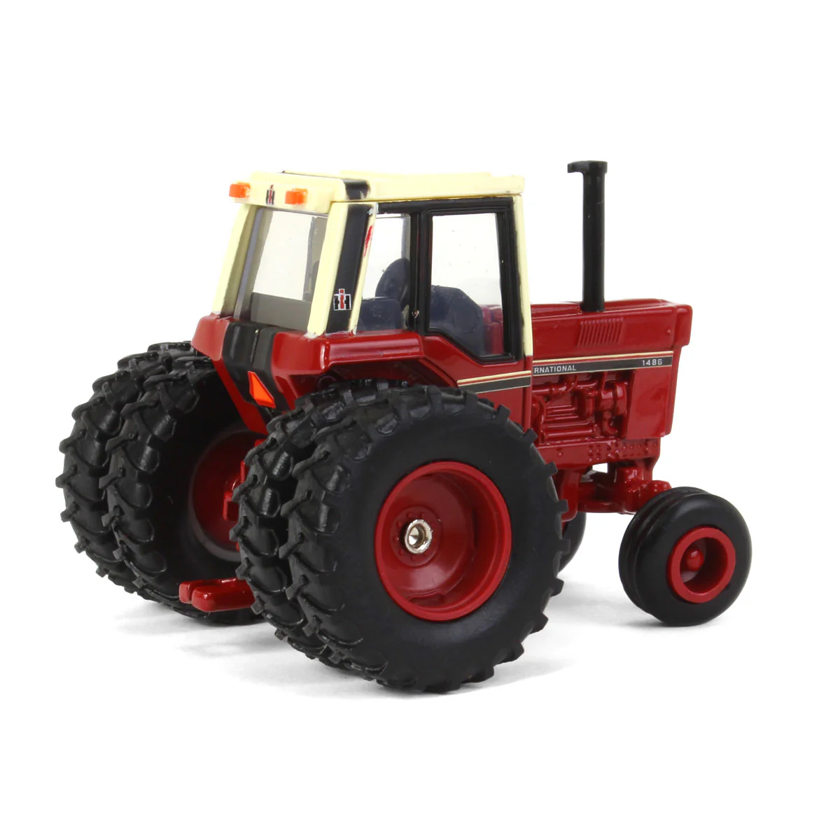 1/64 International Harvester 1486 Tri-Stripe Tractor with Wide Front & Rear Duals by ERTL - Image 3