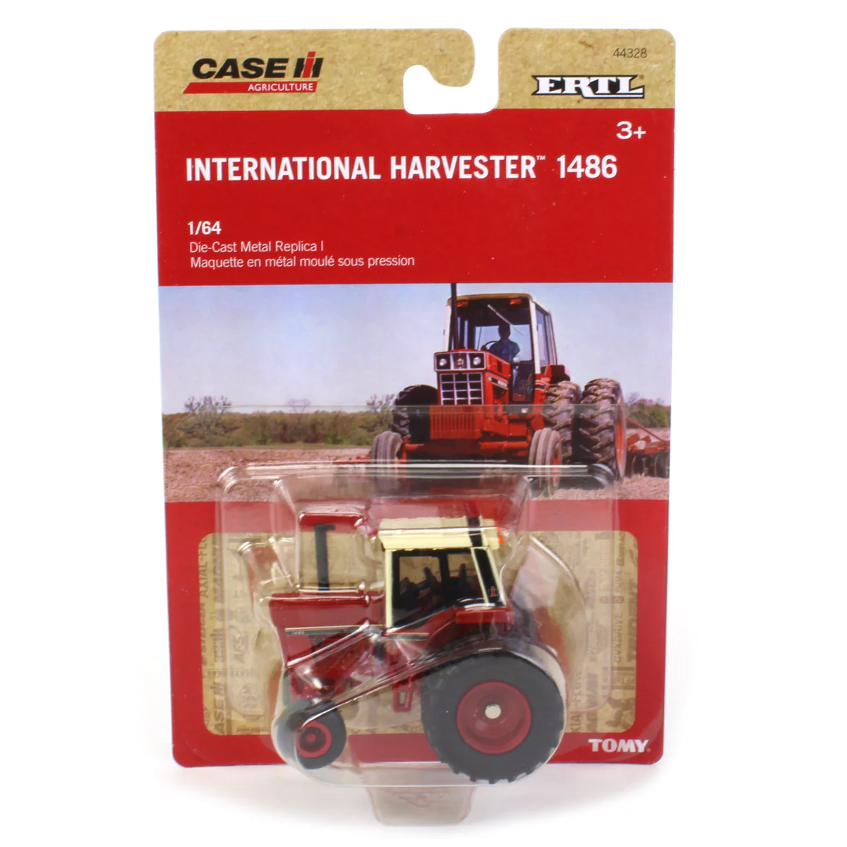 1/64 International Harvester 1486 Tri-Stripe Tractor with Wide Front & Rear Duals by ERTL - Image 5