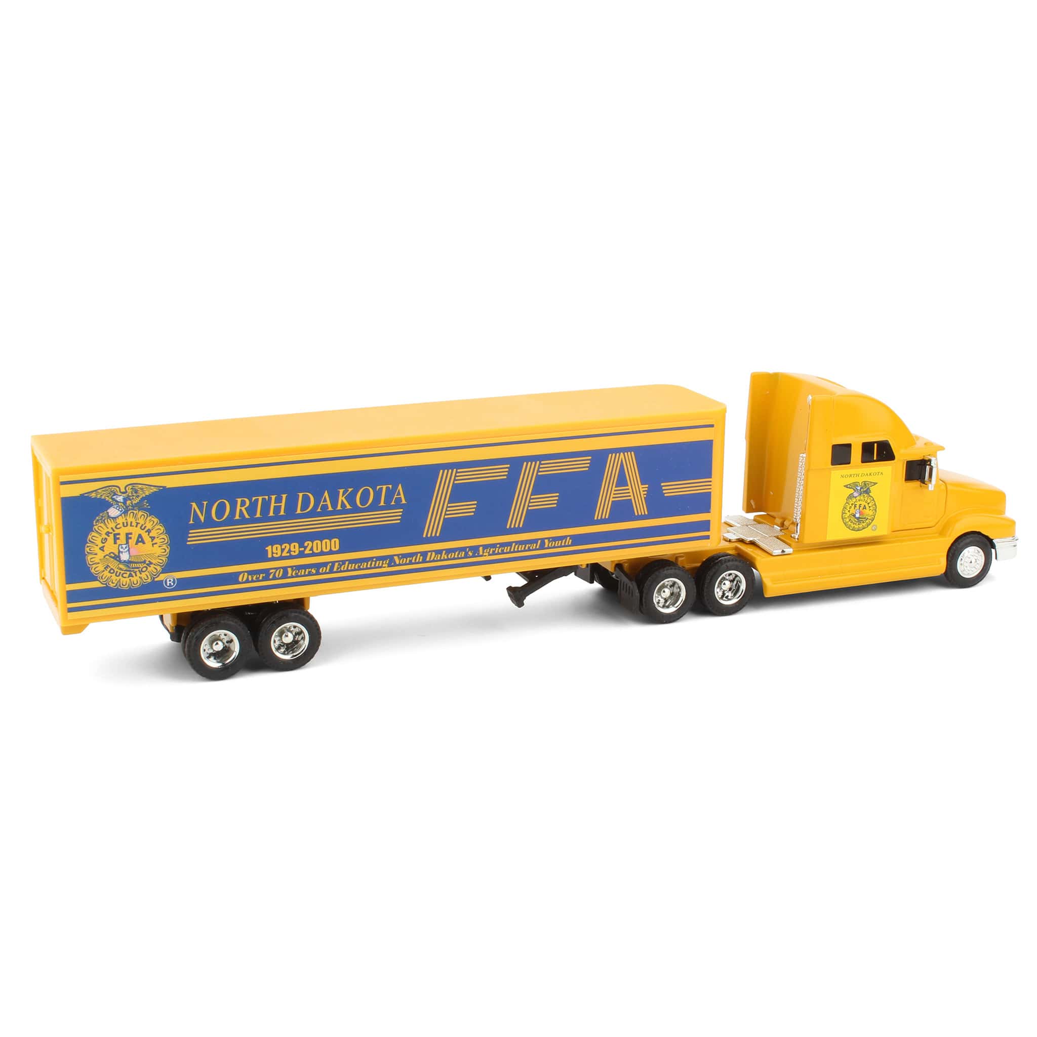 1/64 Internatonal Semi Truck with Trailer by ERTL, North Dakota FFA 1929-2000 - Image 2