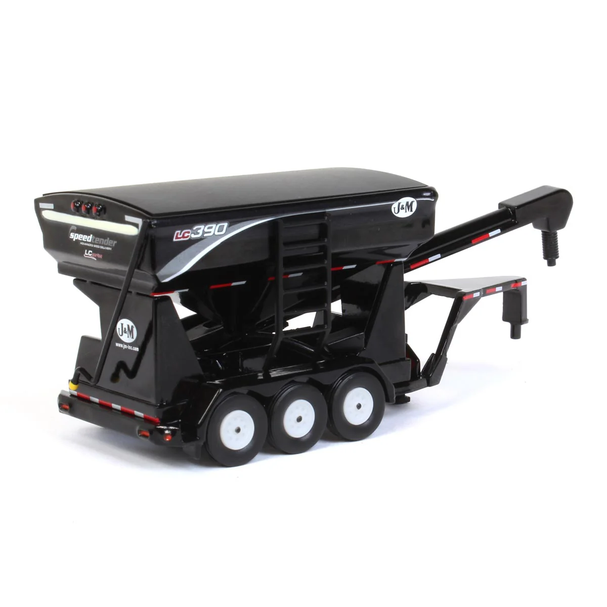 1/64 Black J&M LC390 Tri-axle Gooseneck Seed Tender by SpecCast - Image 3