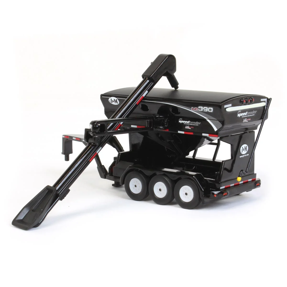 1/64 Black J&M LC390 Tri-axle Gooseneck Seed Tender by SpecCast - Image 4