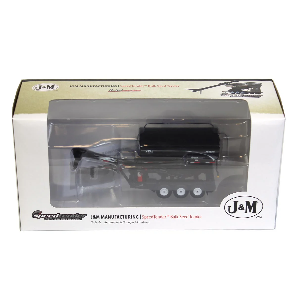 1/64 Black J&M LC390 Tri-axle Gooseneck Seed Tender by SpecCast - Image 5