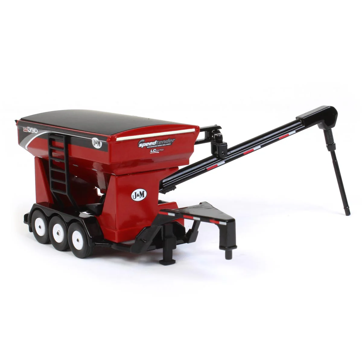 1/64 Red J&M LC390 Tri-axle Gooseneck Bulk Seed Tender by SpecCast - Image 2