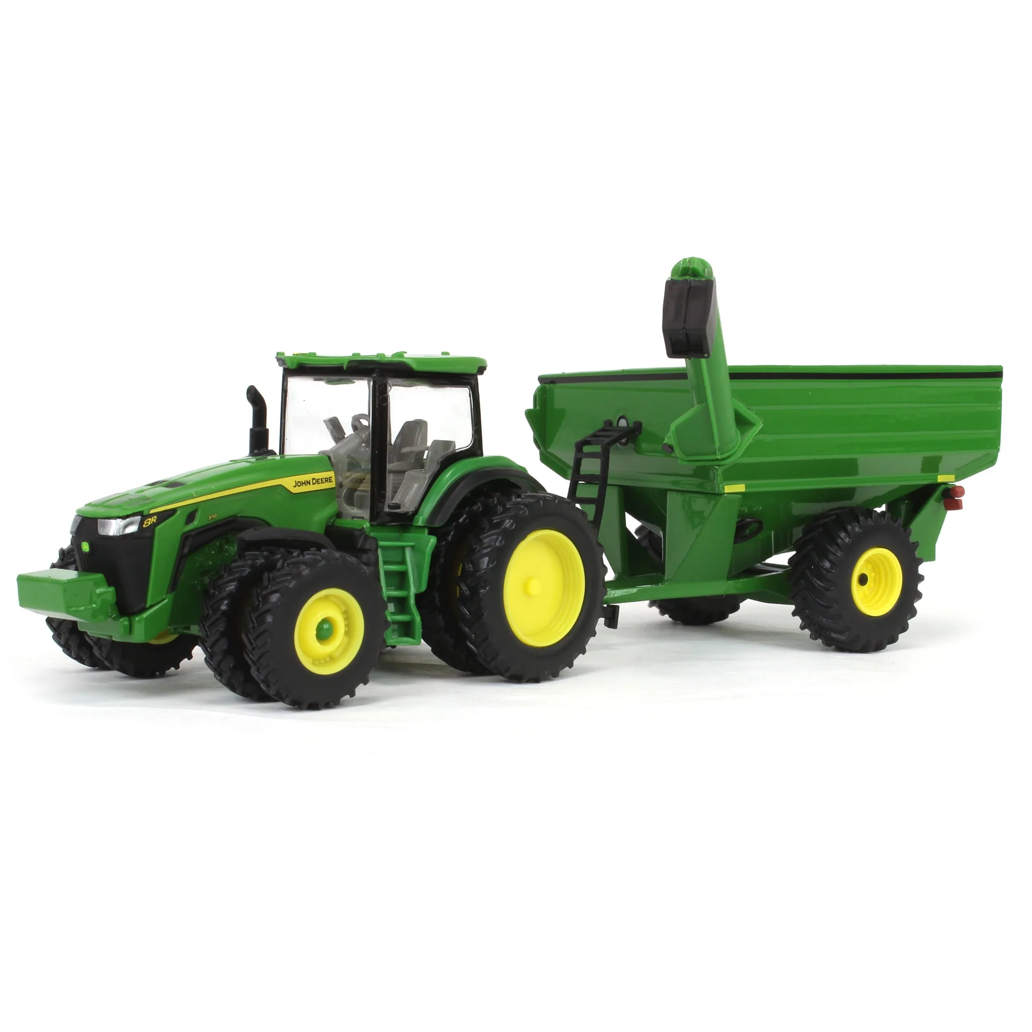 1/64 John Deere Harvesting Set with 8R 370 Tractor, Grain Cart, X9 1100 Combine & Grain Semi by ERTL - Image 12