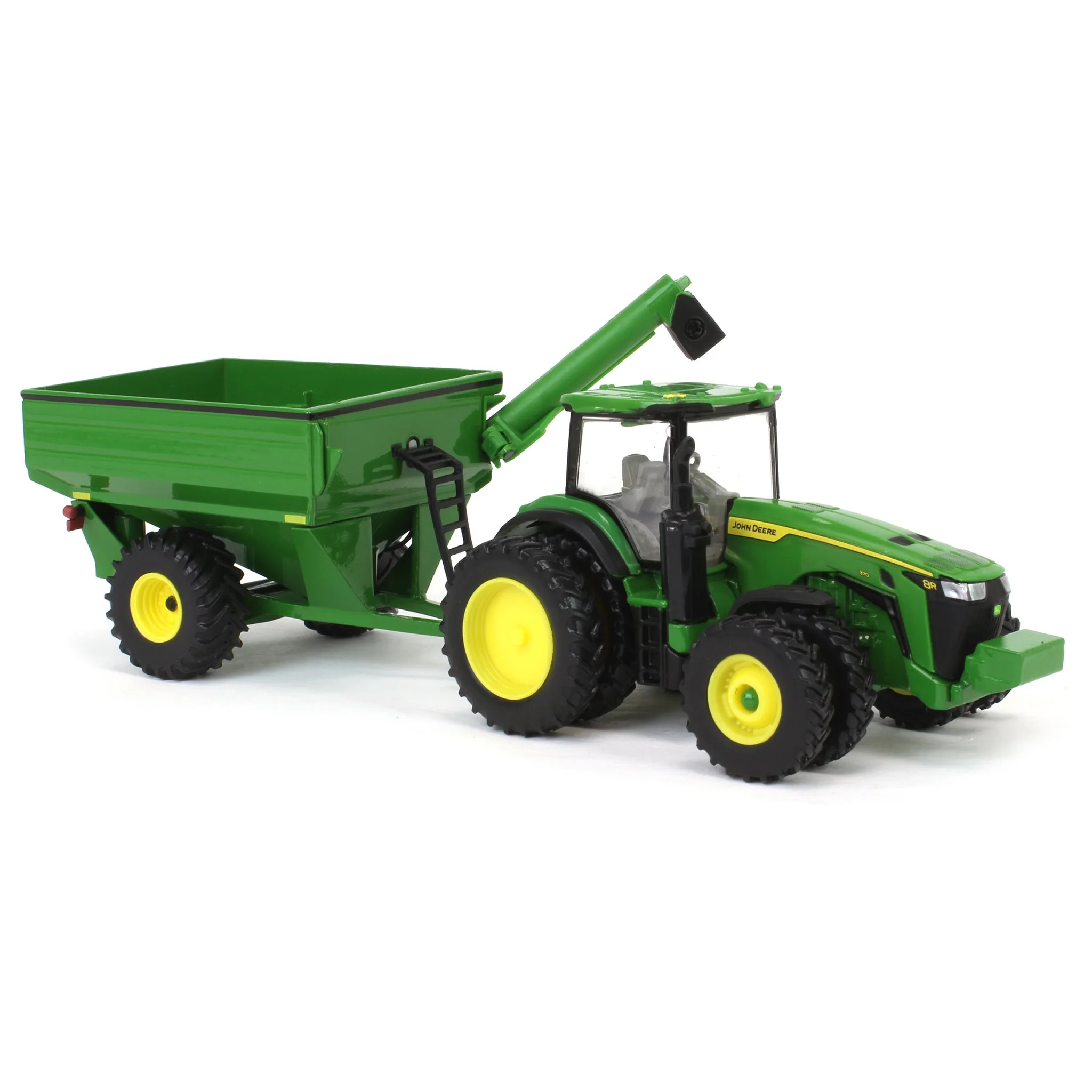 1/64 John Deere Harvesting Set with 8R 370 Tractor, Grain Cart, X9 1100 Combine & Grain Semi by ERTL - Image 8