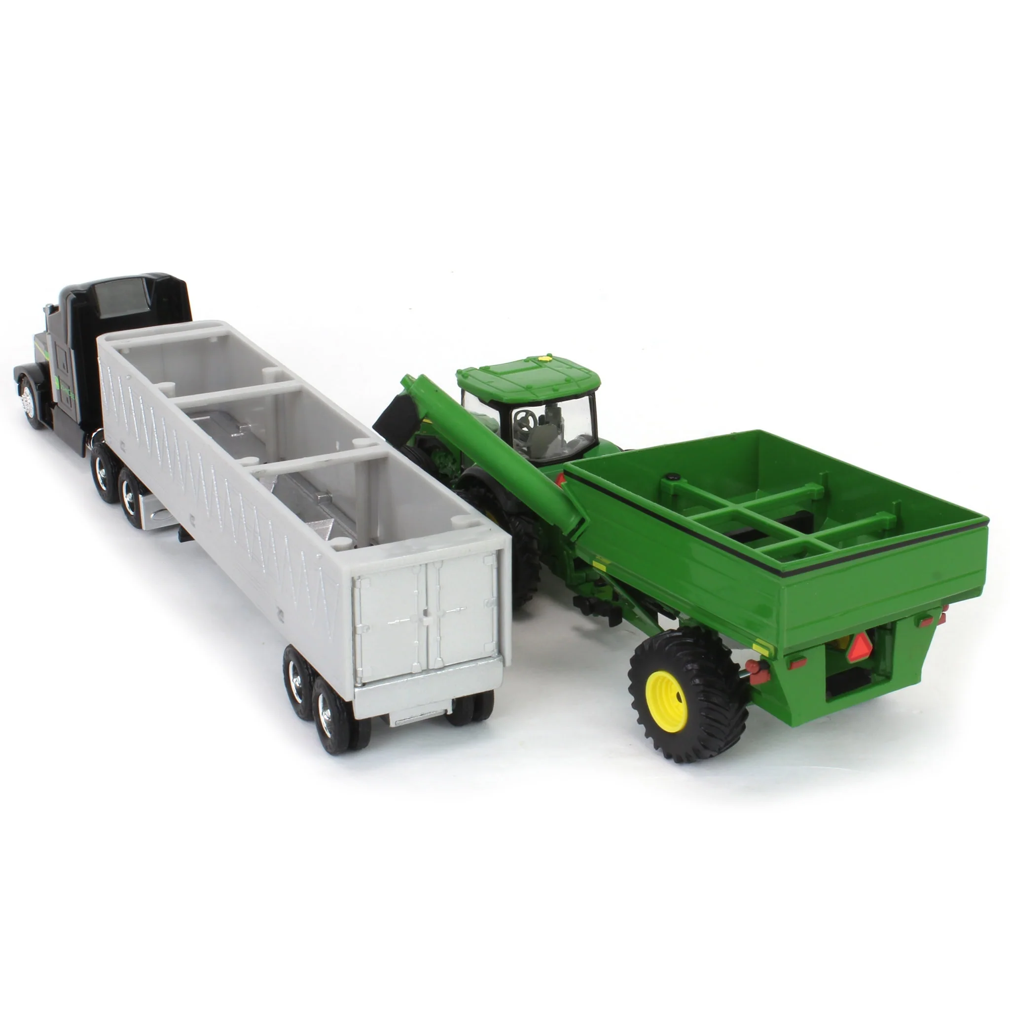 1/64 John Deere Harvesting Set with 8R 370 Tractor, Grain Cart, X9 1100 Combine & Grain Semi by ERTL - Image 9