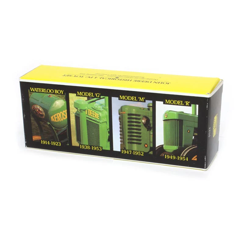1/64 John Deere 4 Piece Historical Boxed Set with Waterloo Boy, G, M & R by ERTL