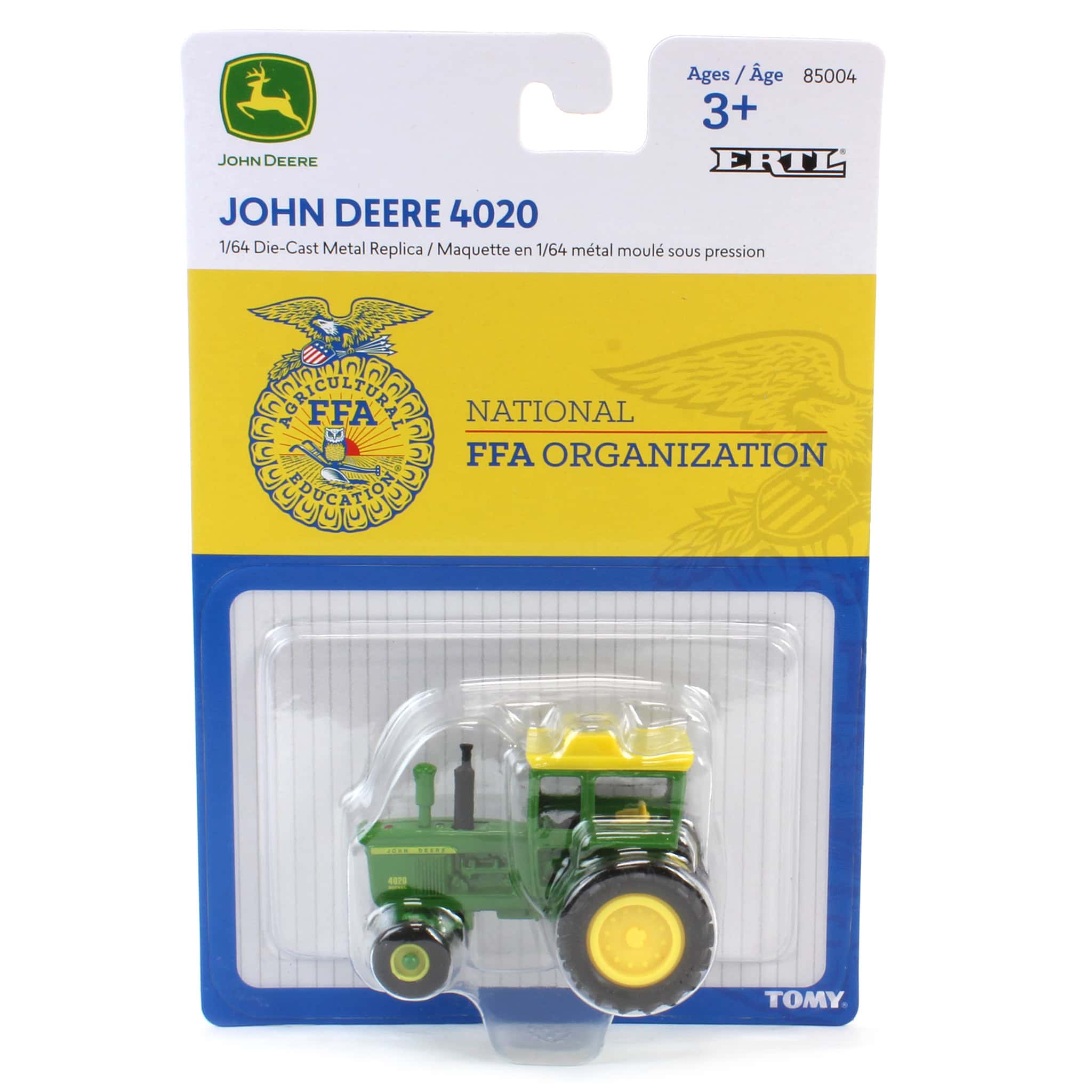 1/64 John Deere 4020 Tractor with FFA Logo, ERTL Replica Play - Image 5