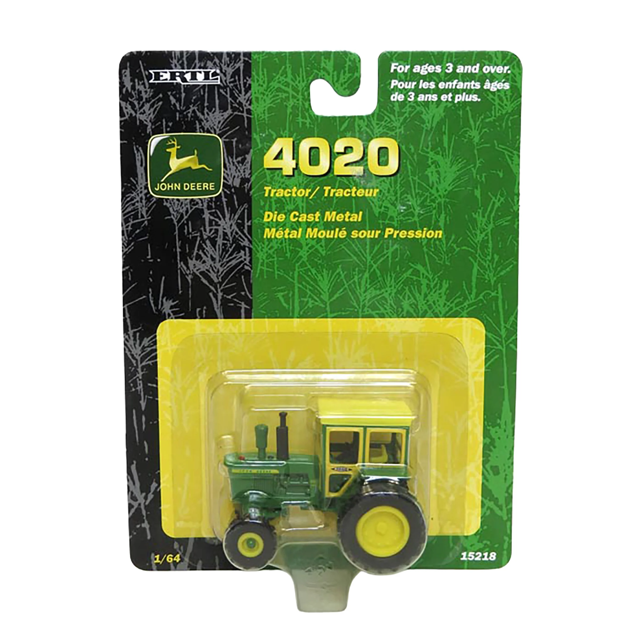 1/64 John Deere 4020 Tractor with Hiniker Cab & MFD by ERTL