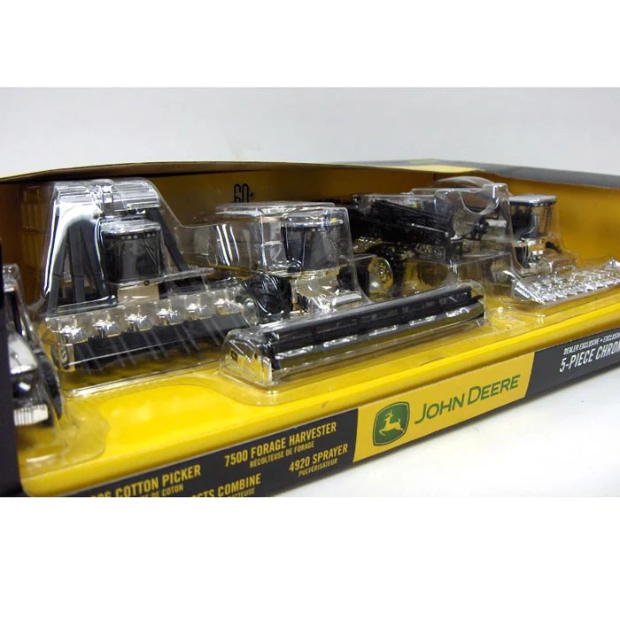 1/64 John Deere 5-Piece Chrome Plated Farming Set by ERTL - Image 2