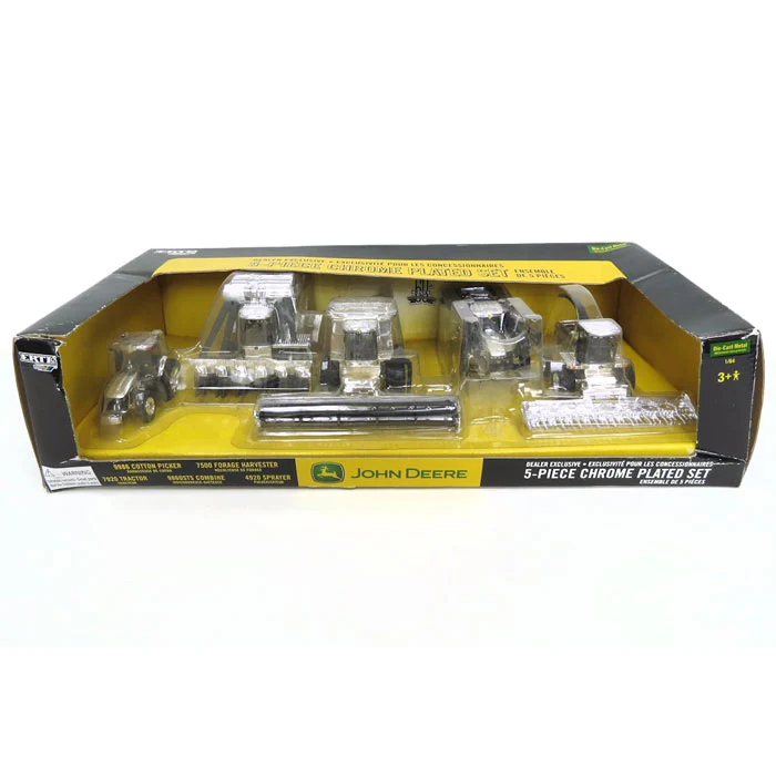 1/64 John Deere 5-Piece Chrome Plated Farming Set by ERTL - Image 3
