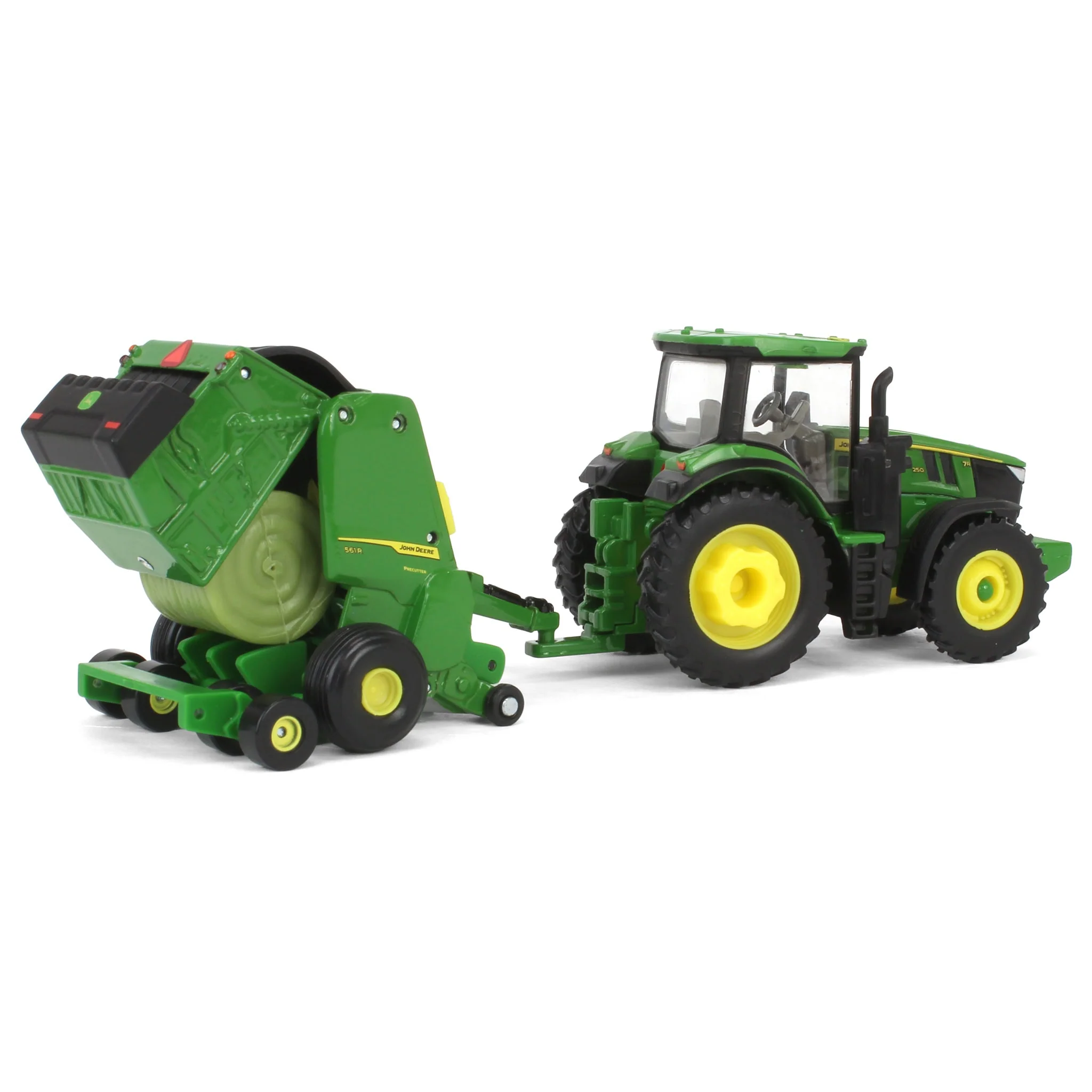 1/64 John Deere Haying Set with Windrower, Tractor, Hay Rake, Baler & 6 Bales, ERTL Replica Play - Image 5