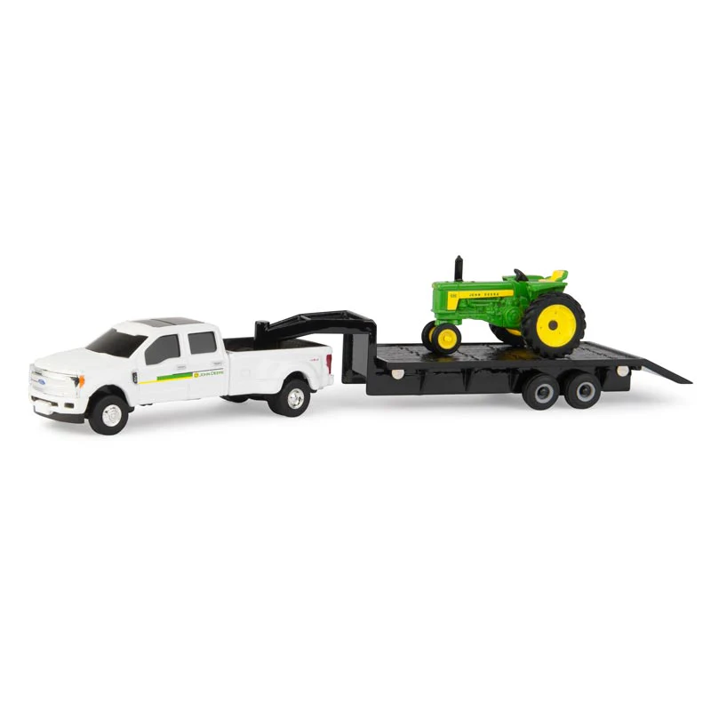 1/64 John Deere 530 Tractor with Ford F-350 Dually Pickup Truck & 5th Wheel Trailer by ERTL