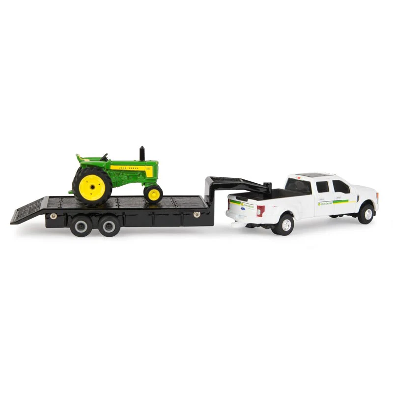 1/64 John Deere 530 Tractor with Ford F-350 Dually Pickup Truck & 5th Wheel Trailer by ERTL - Image 3