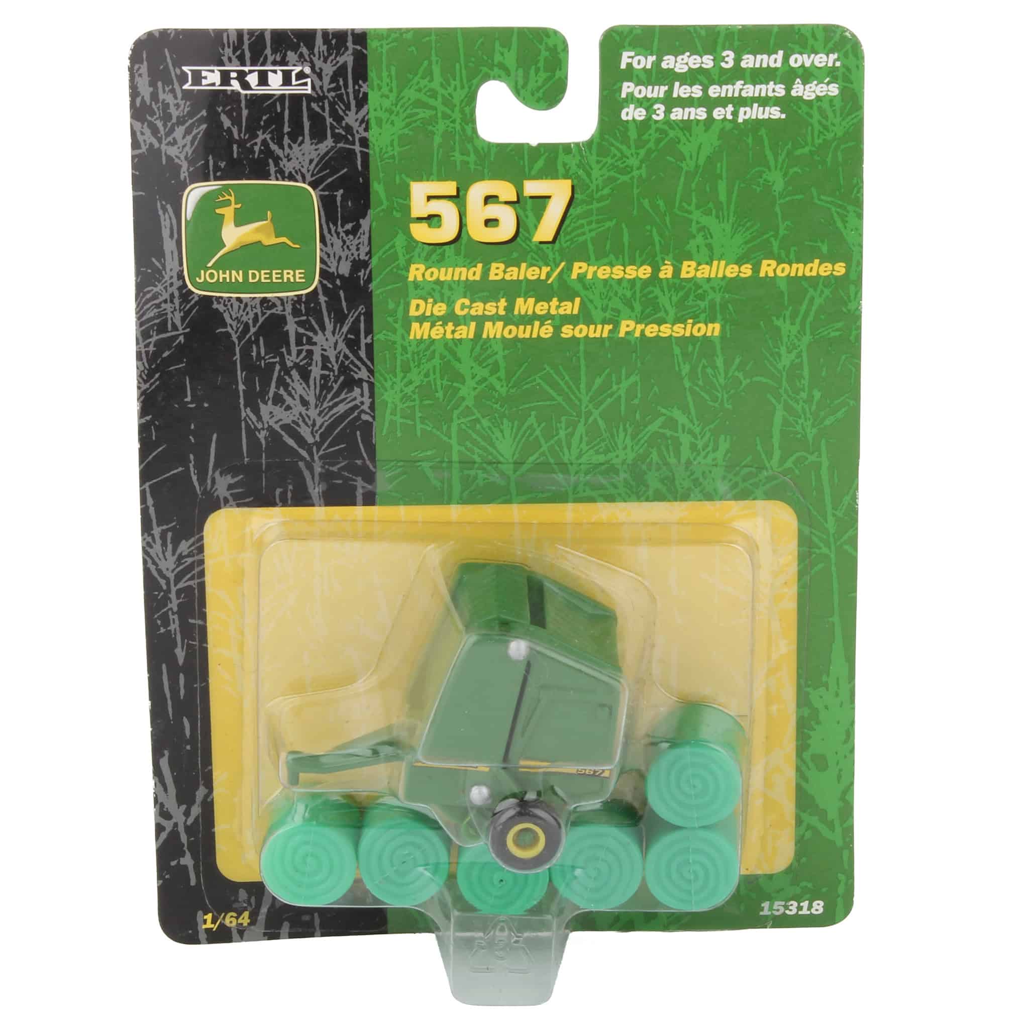 1/64 John Deere 567 Round Baler with 6 Bales by ERTL