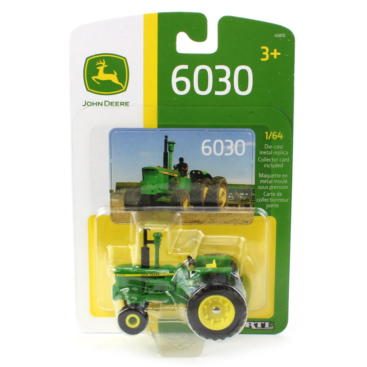 1/64 John Deere 6030 Open Station Tractor with Rear Duals & Fenders by ERTL - Image 5