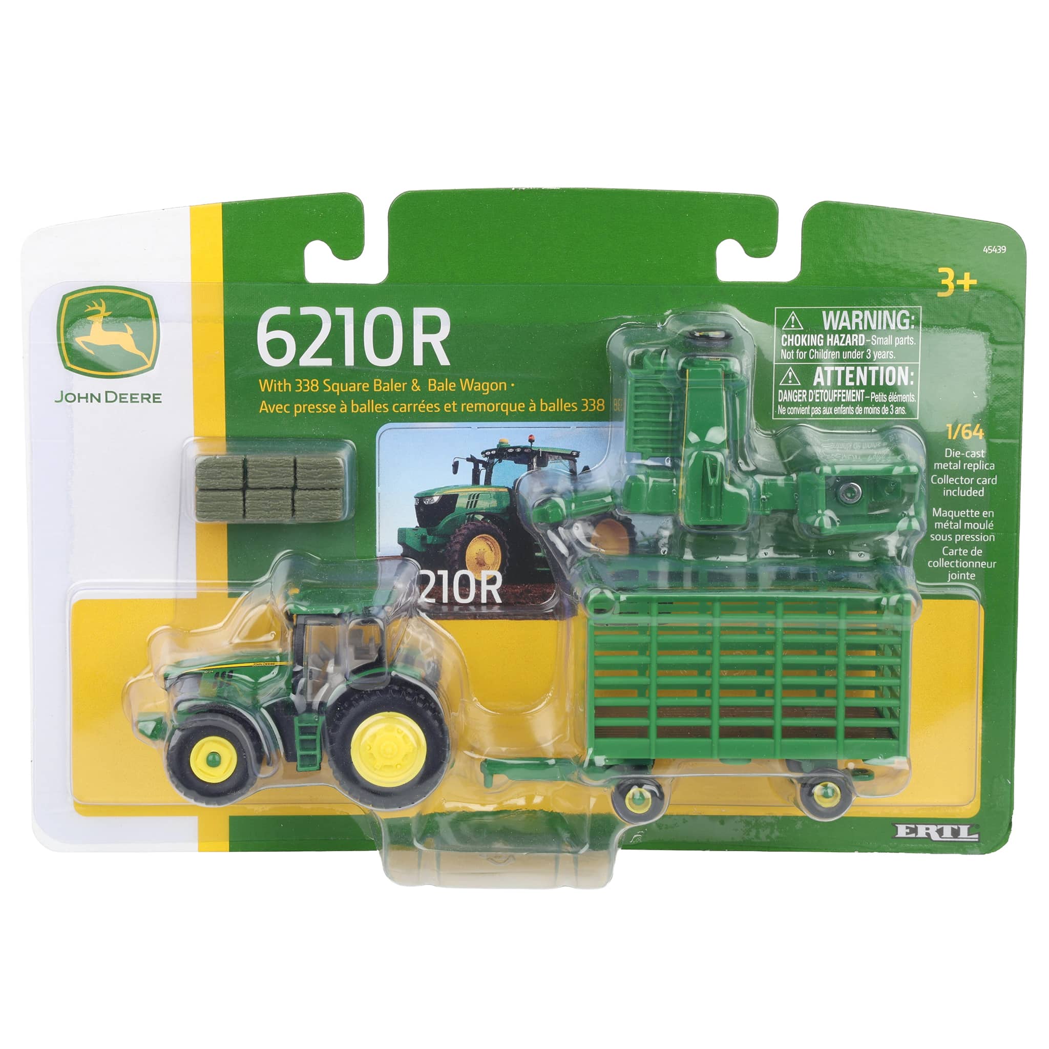 1/64 John Deere 6210R Tractor Haying Set by ERTL - Image 6